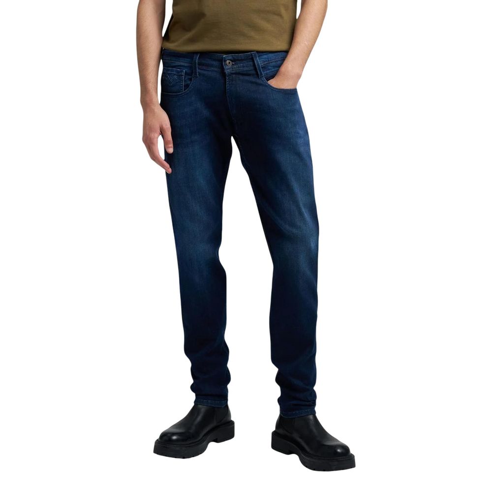 Replay Blue Cotton Skinny Men's Jeans
