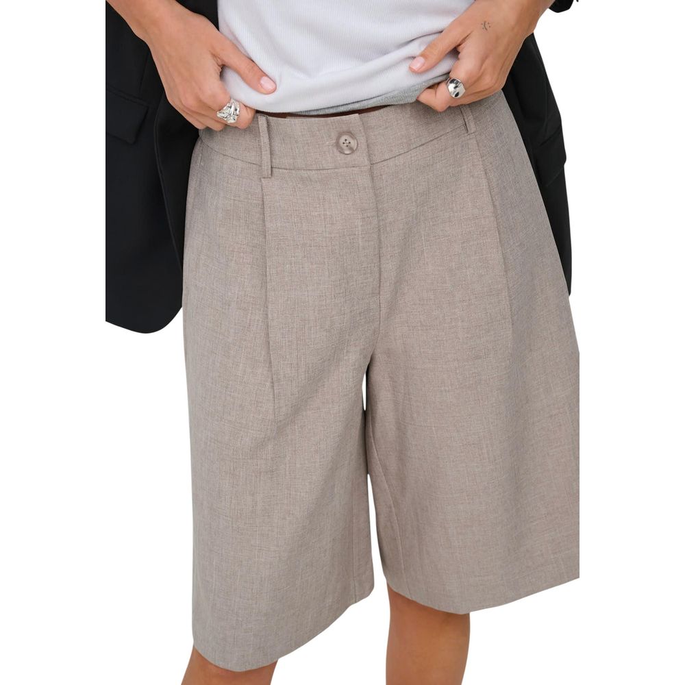 Only Gray Recycled Polyester Bermuda Women's Shorts