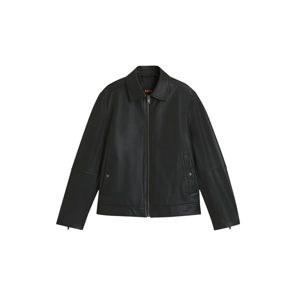 Hugo Boss Black Leather Leather Men's Jacket