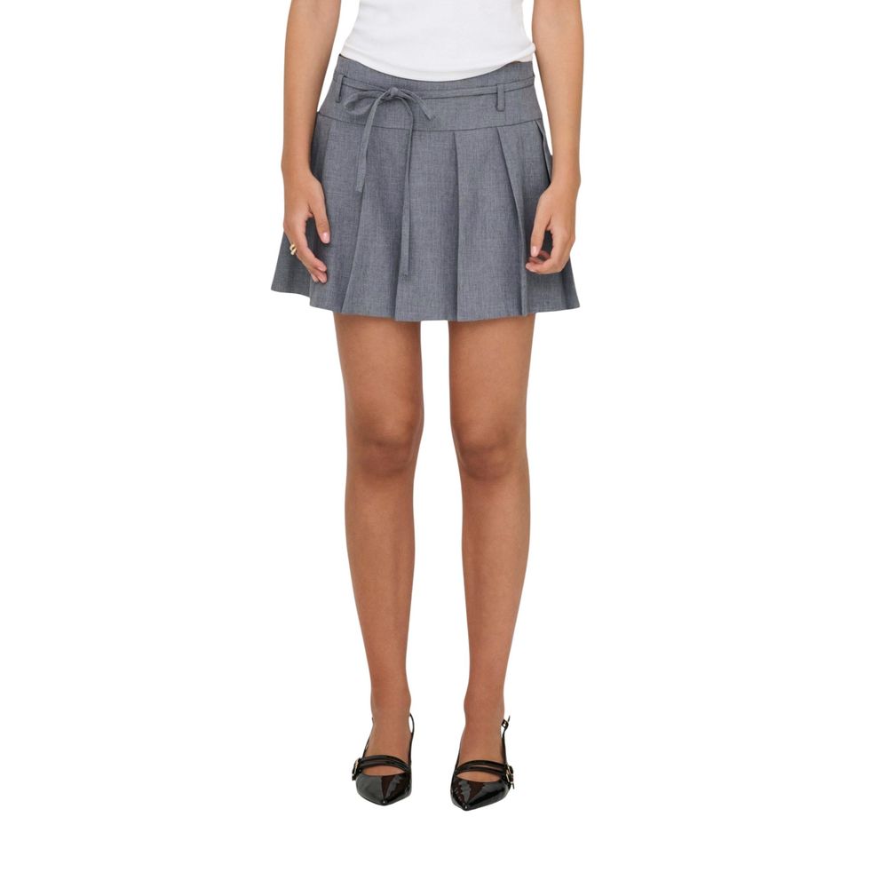 Only Gray Recycled Polyester Mini Women's Skirt