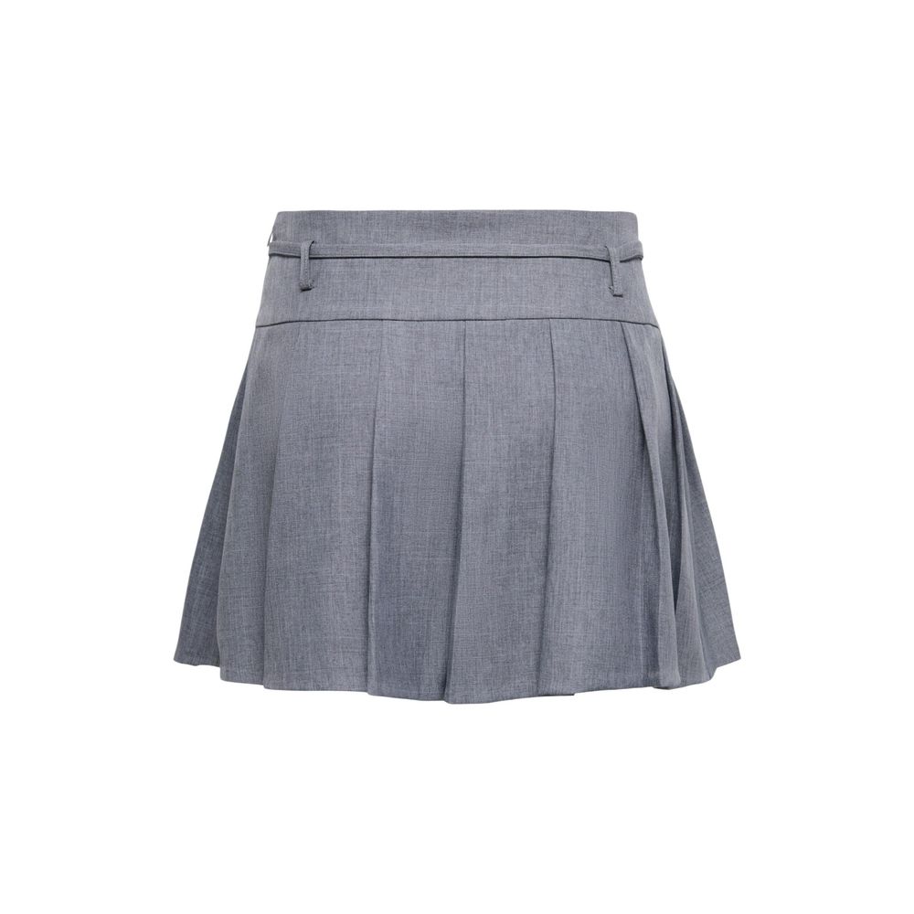 Only Gray Recycled Polyester Mini Women's Skirt