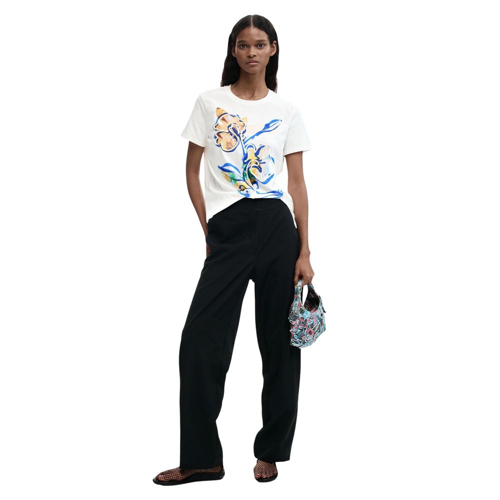 Desigual White Cotton Women's T-Shirt