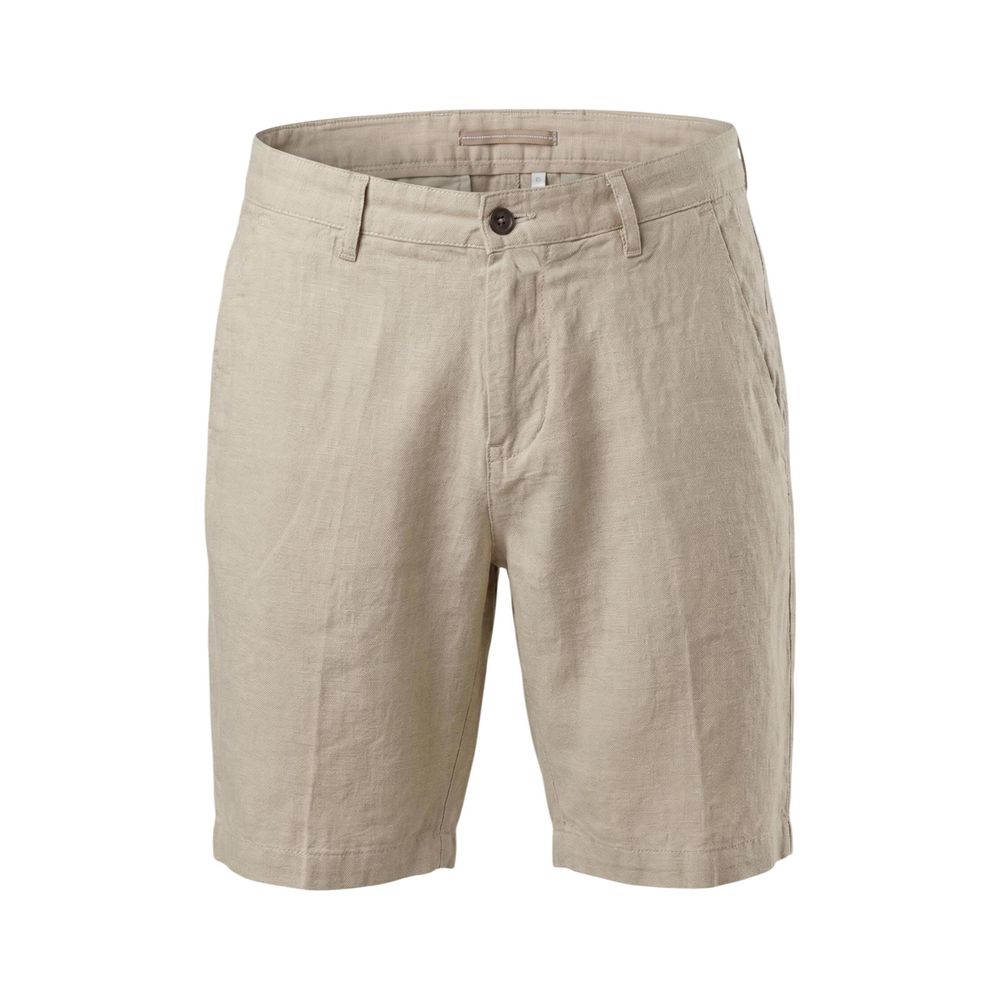 Borghese Beige Linen Bermuda Men's Shorts