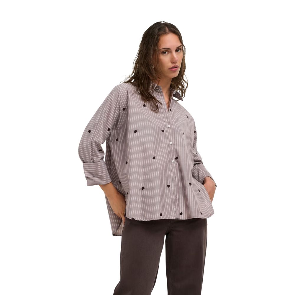 Only Brown Recycled Polyester Women's Blouse