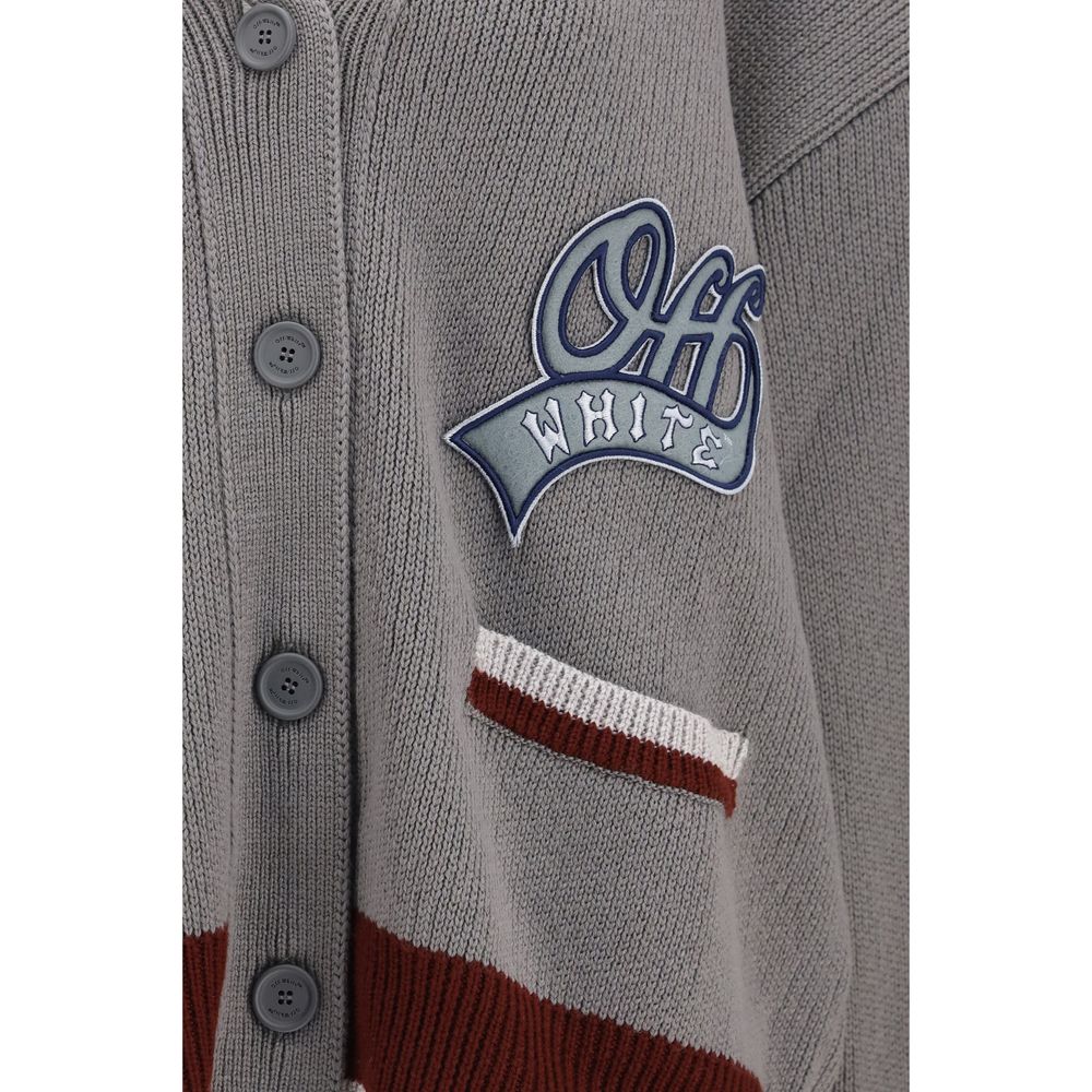 Off-White Gray Wool Oves Aries Women's Cardigan
