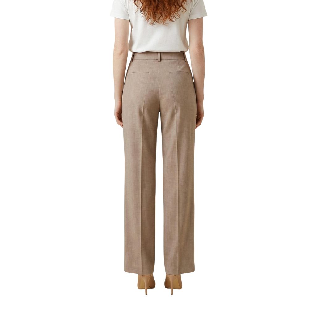 Liu Jo Beige Viscose Dress Women's Pants