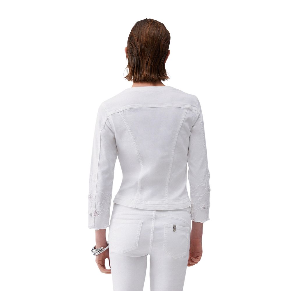 Liu Jo White Cotton Denim Women's Jacket