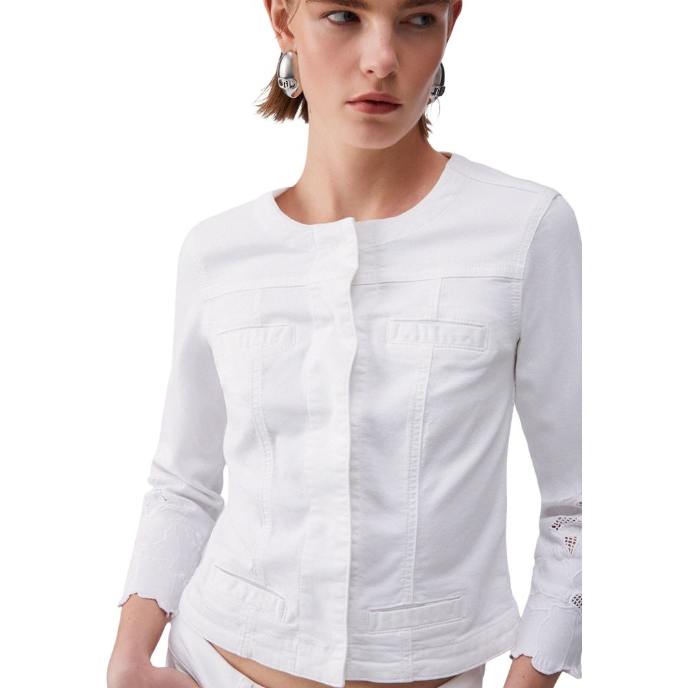Liu Jo White Cotton Denim Women's Jacket