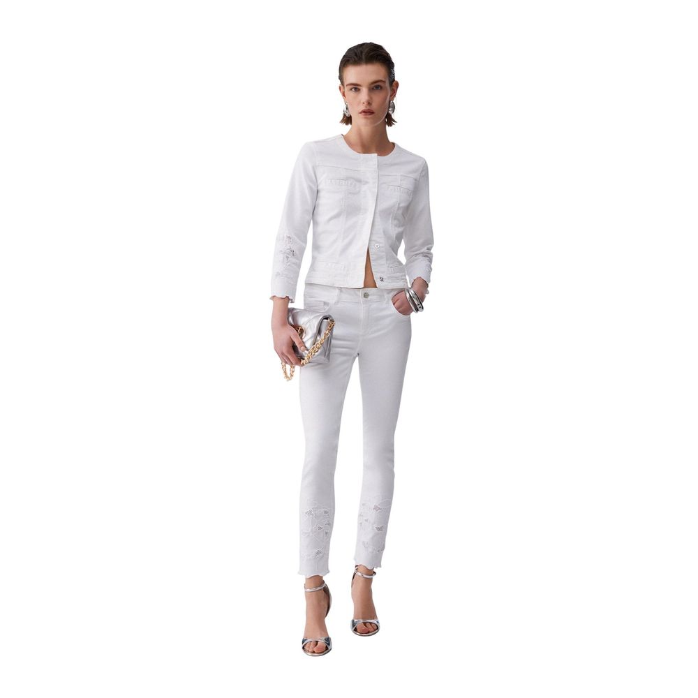 Liu Jo White Cotton Denim Women's Jacket