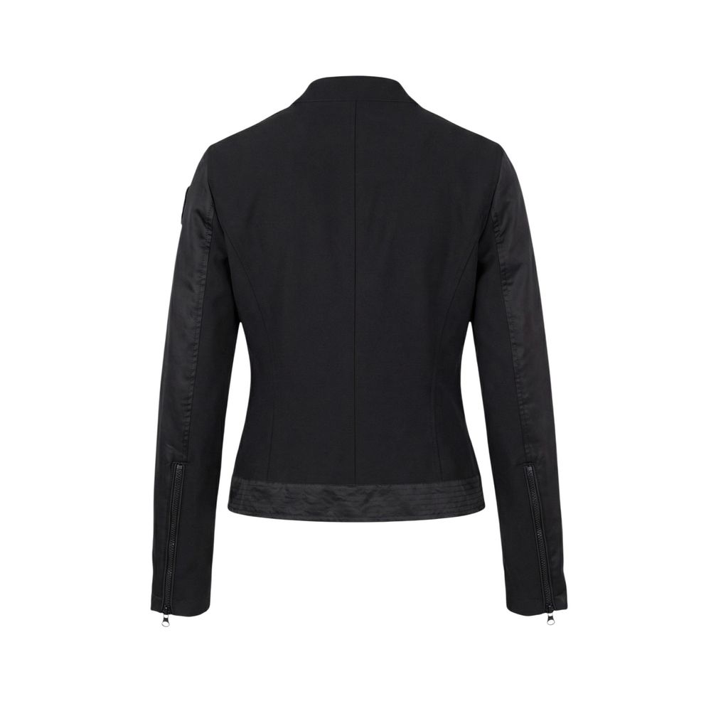 Blauer Black Polyamide Biker Women's Jacket