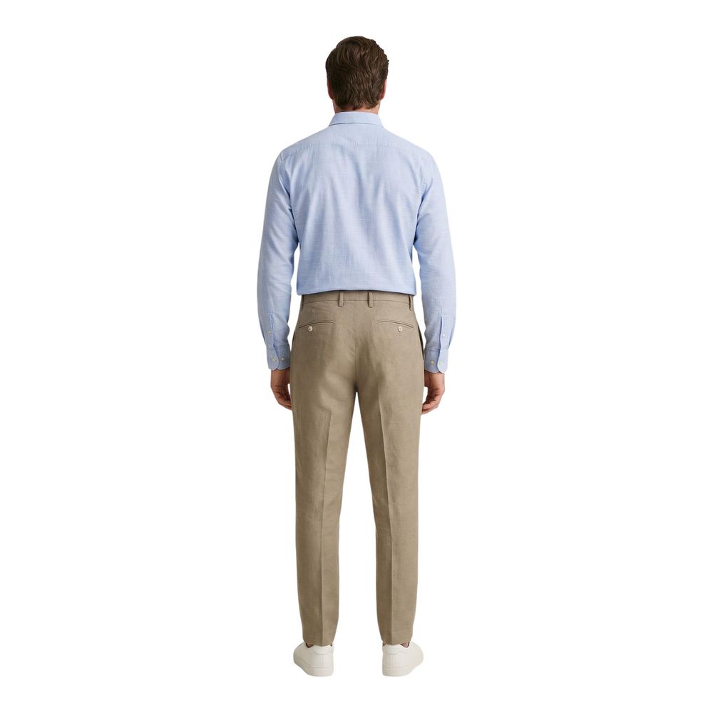 Borghese Beige Linen Casual Men's Pants