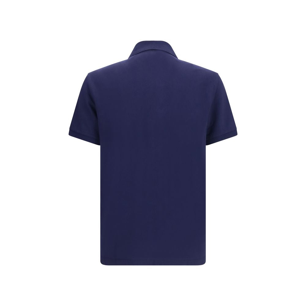 Versace Blue Cotton Polo Men's Shirt