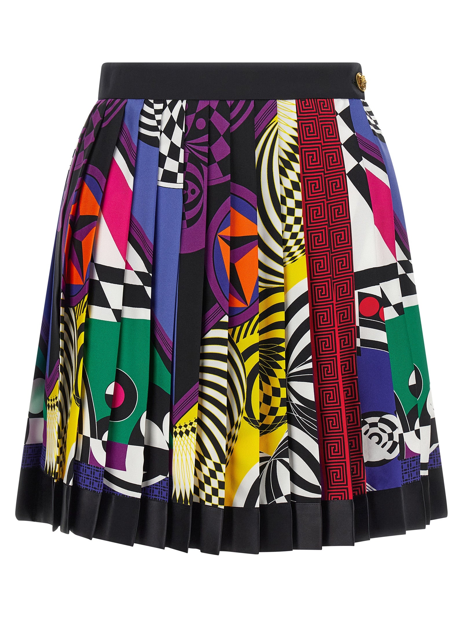 Versace Multicolor Silk Long Women's Skirt