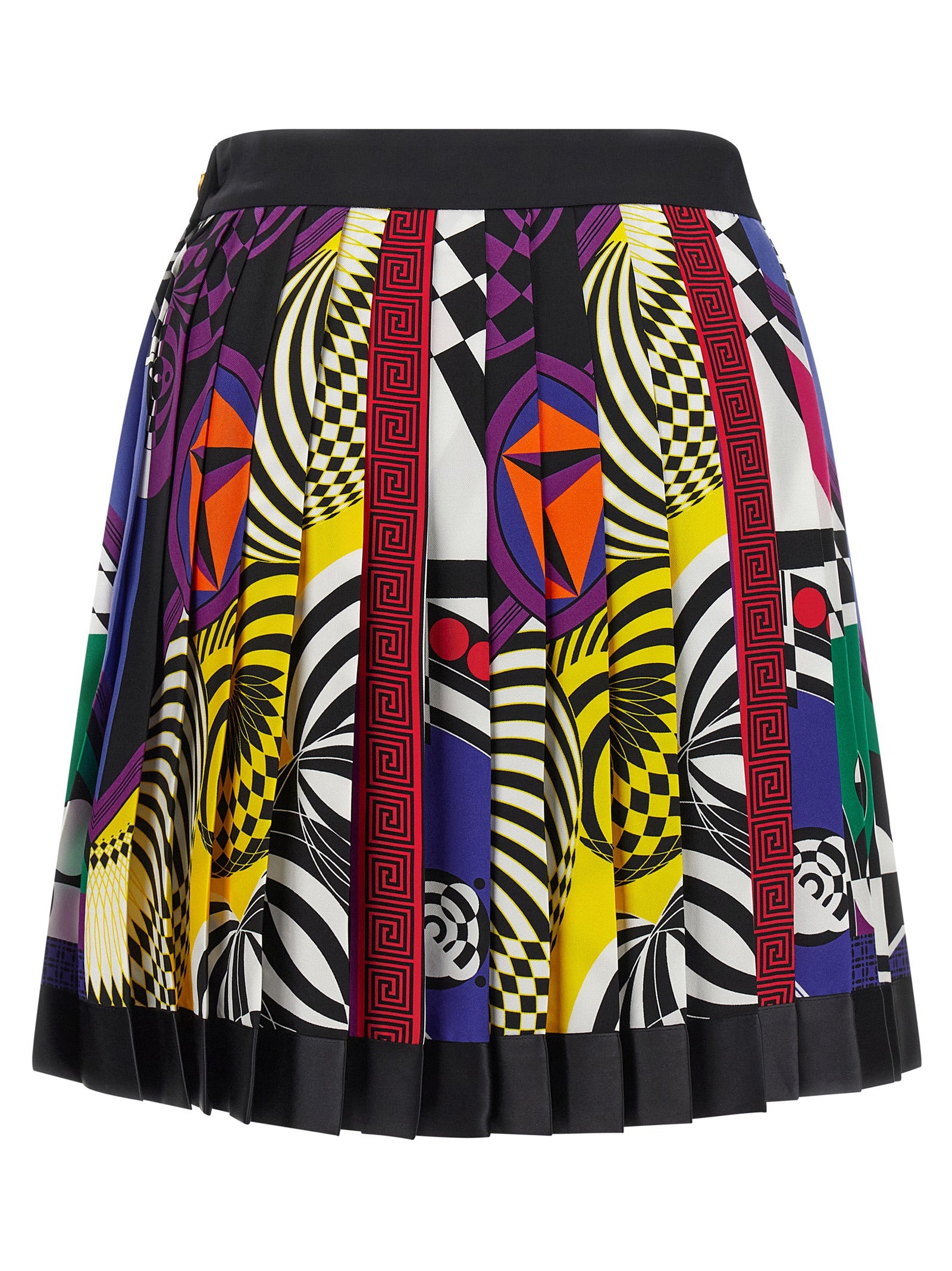 Versace Multicolor Silk Long Women's Skirt