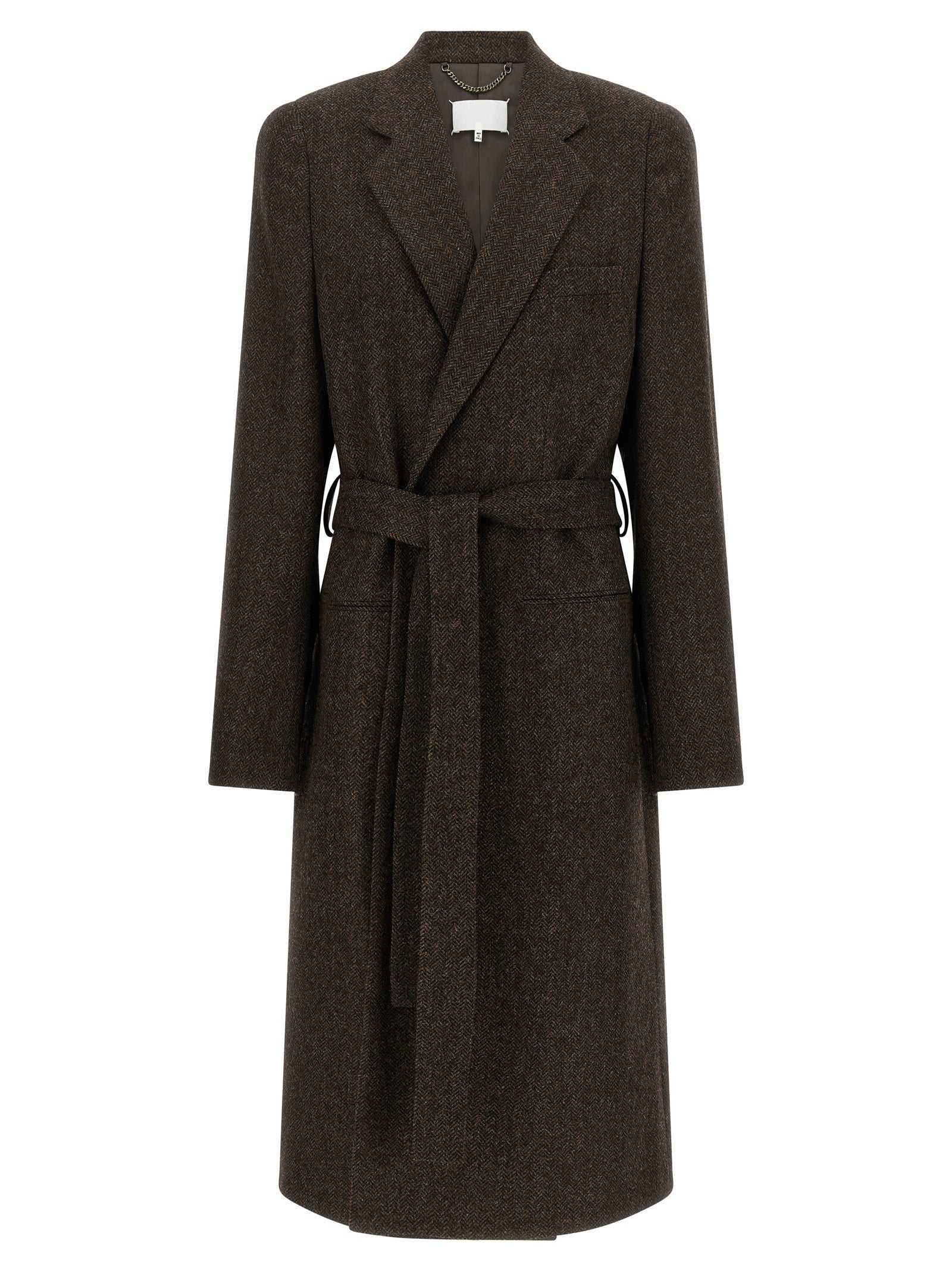 Maison Margiela Brown Wool Men's Coat