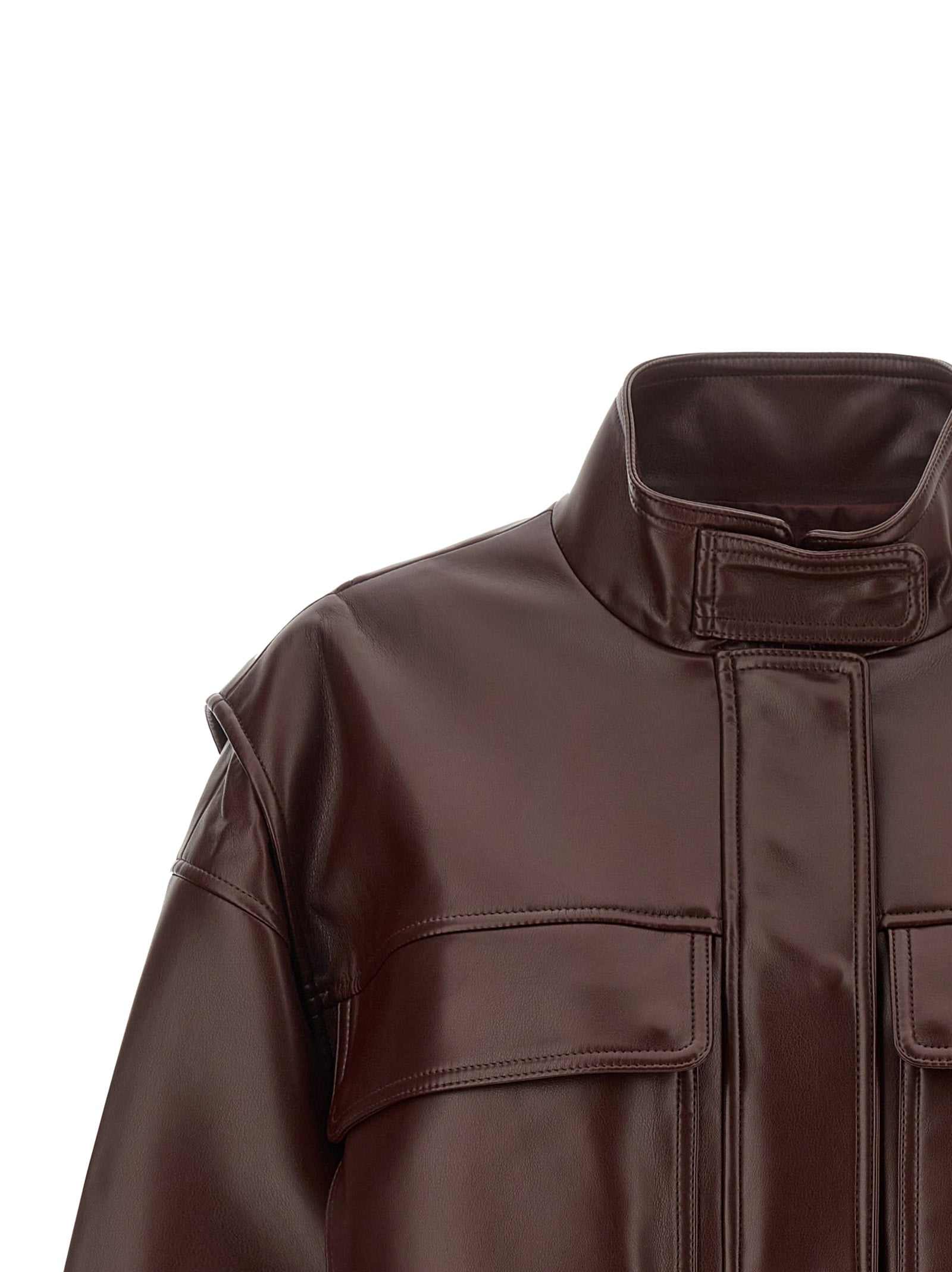 Twinset Brown Polyester Leather Women's Jacket