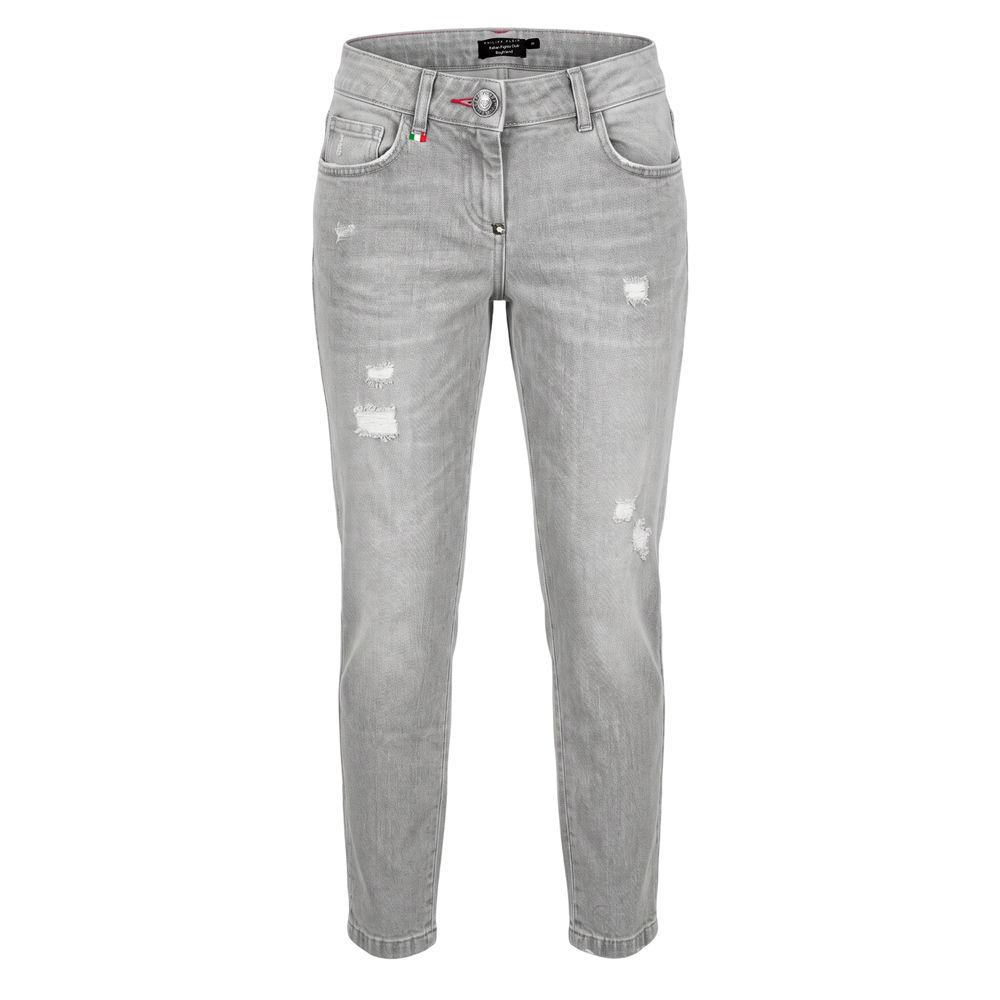 Philipp Plein Grey Fabric Women Women's Jeans