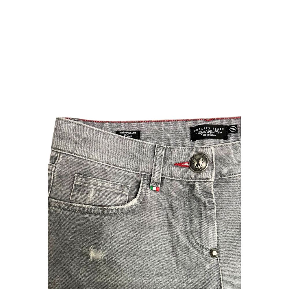 Philipp Plein Grey Fabric Women Women's Jeans