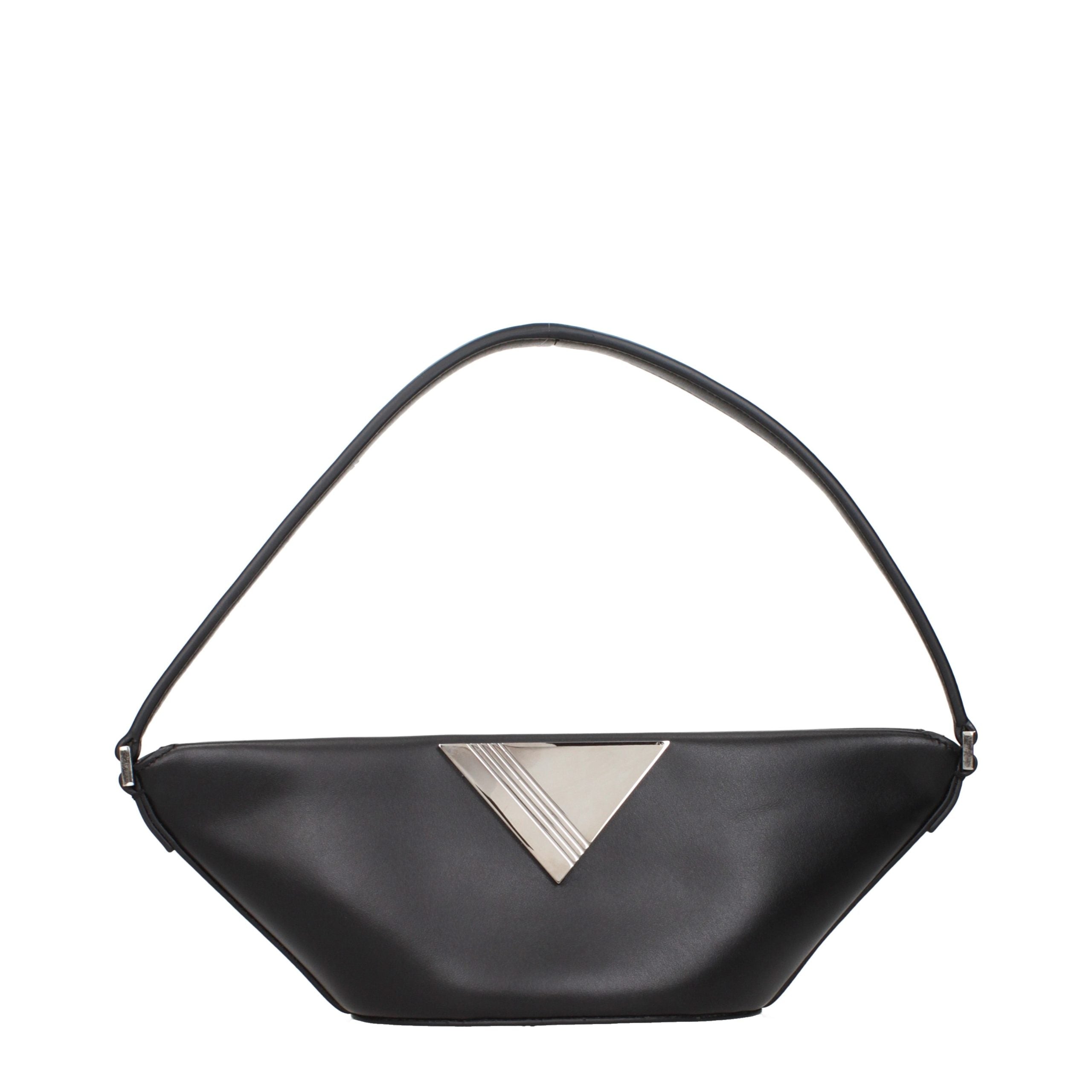 The Attico Black Leather Women's Handbag