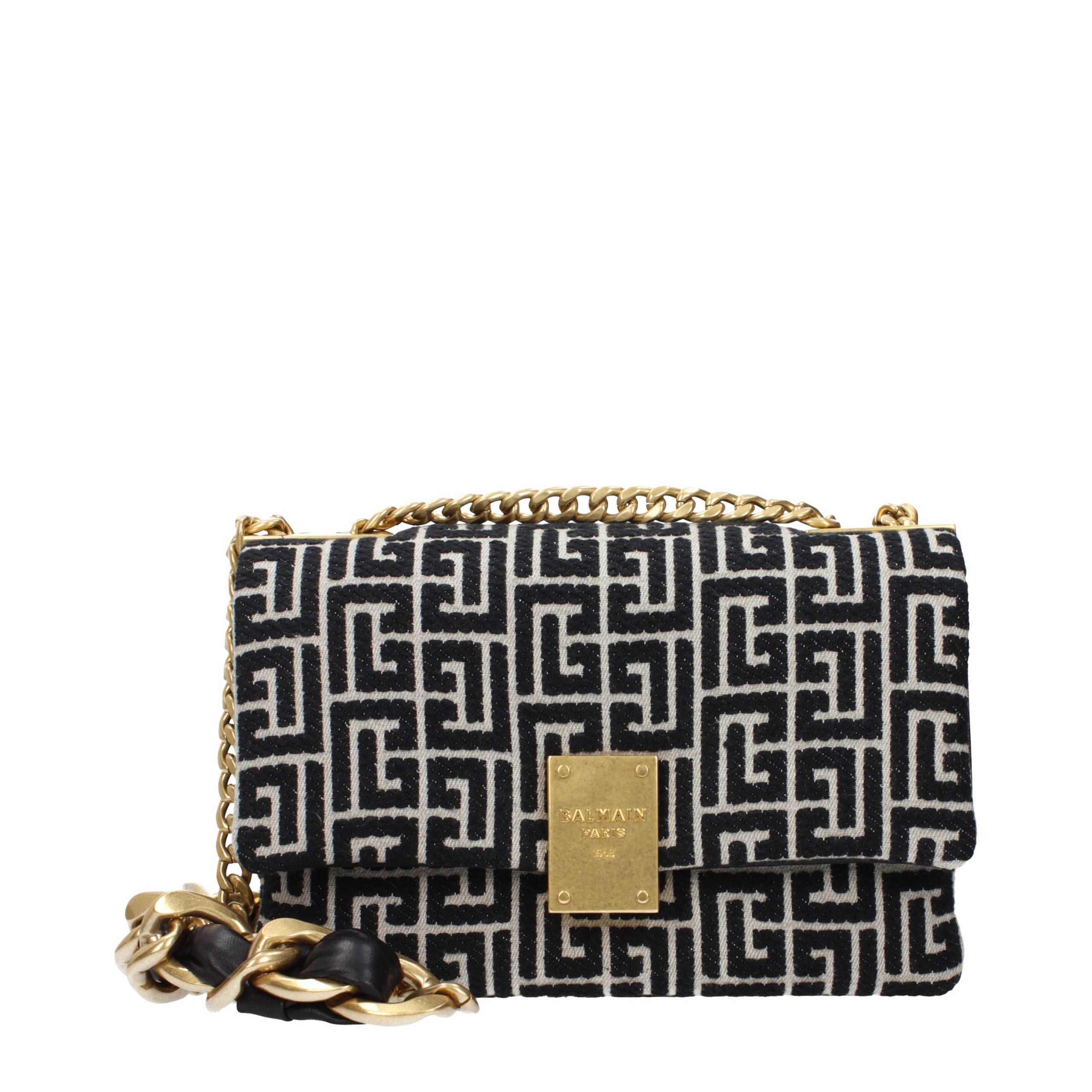 Balmain Black Fabric Crossbody Women's Bag