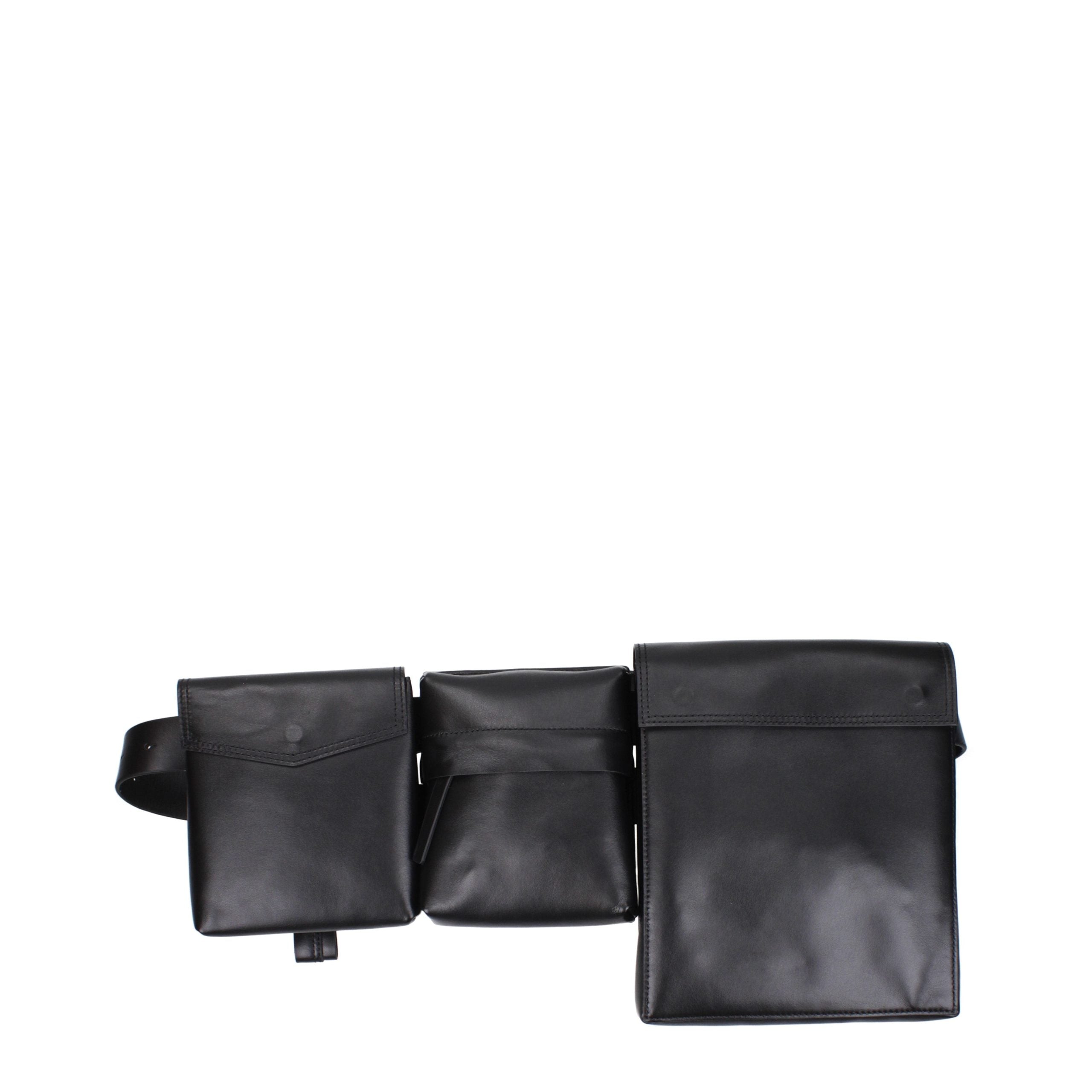 The Attico Black Leather Men's Backpack