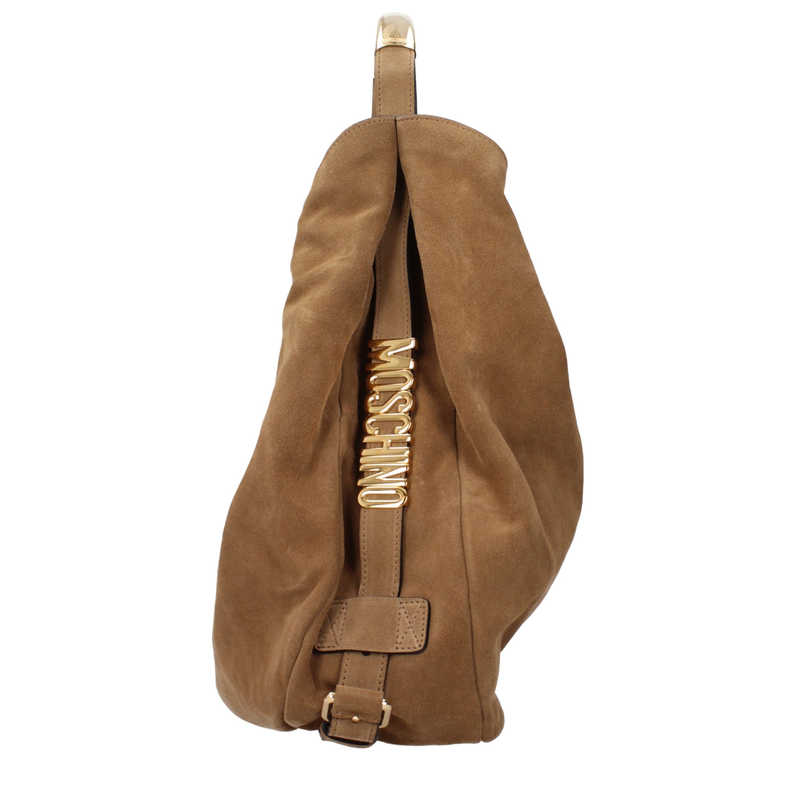 Moschino Brown Leather Shoulder Women's Bag