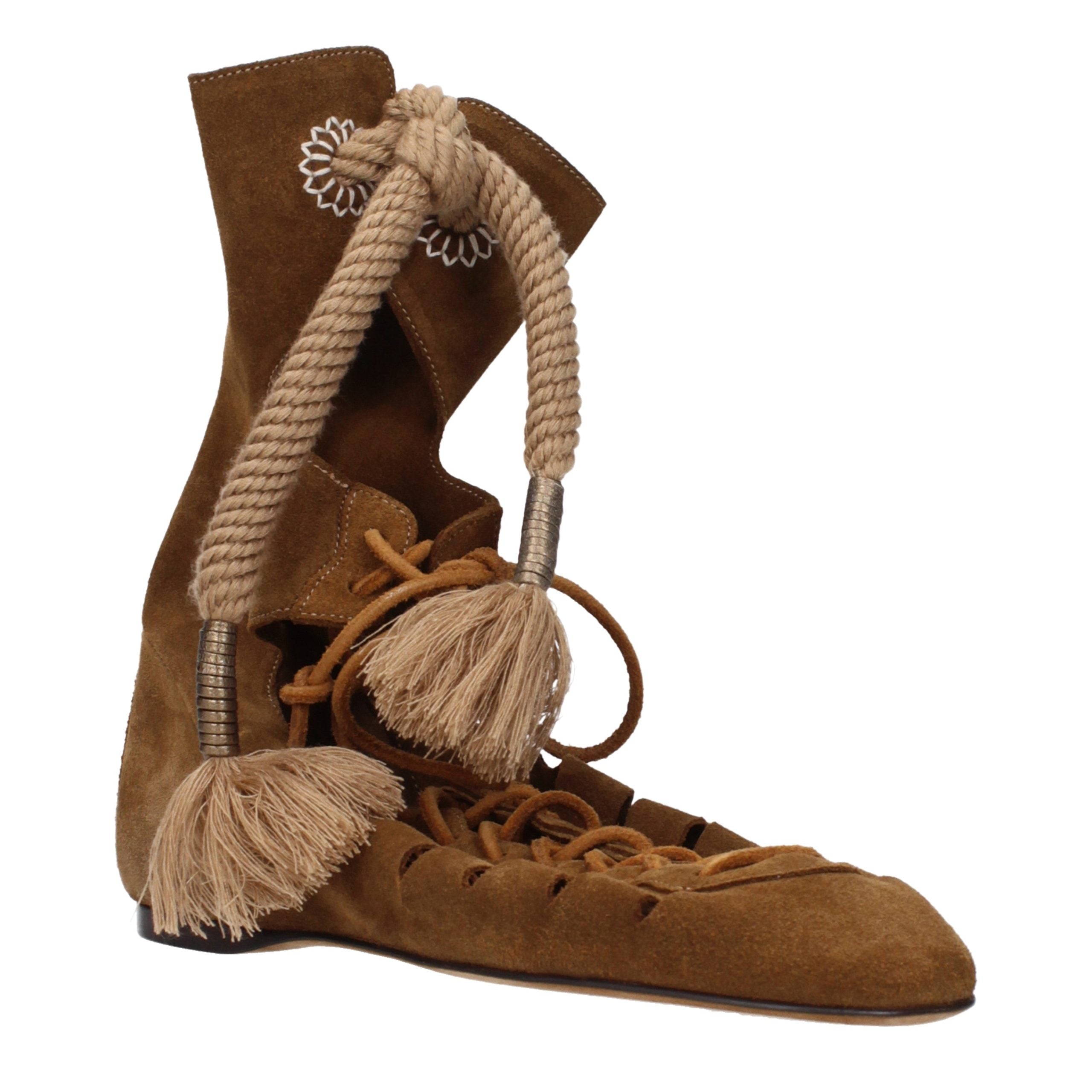 Isabel Marant Brown Leather Ankle Women's Boots