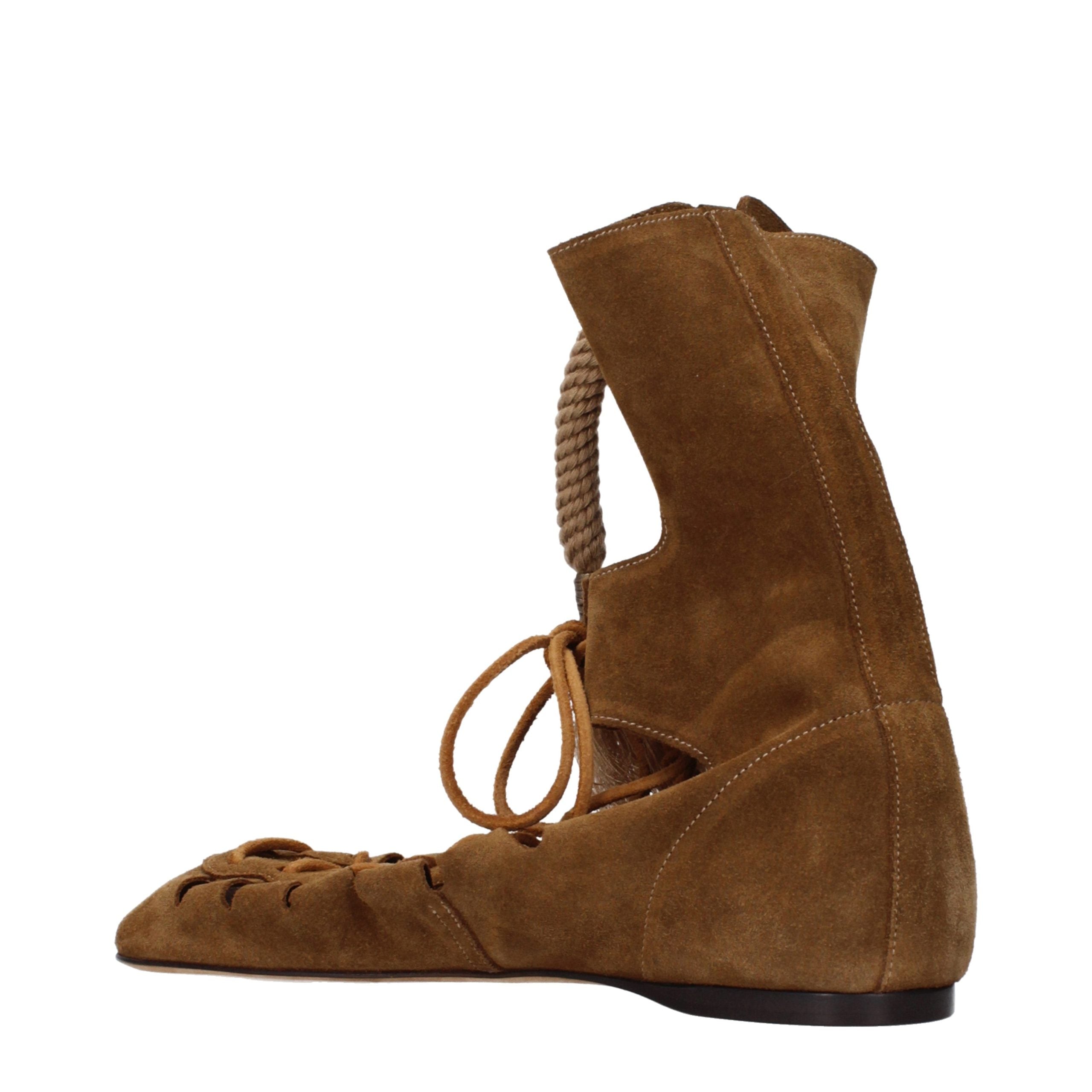 Isabel Marant Brown Leather Ankle Women's Boots
