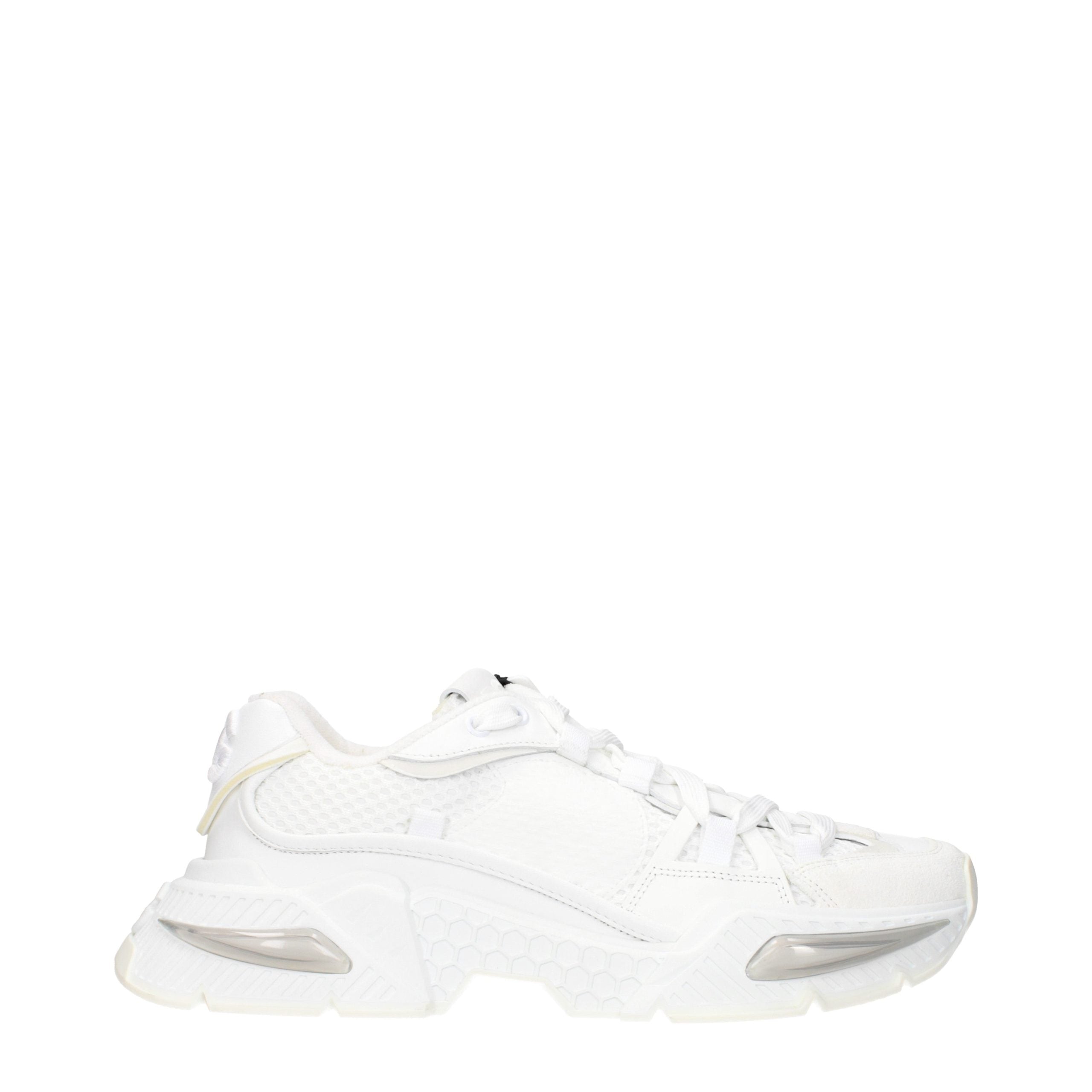 Dolce & Gabbana White Fabric Athletic Women's Sneakers