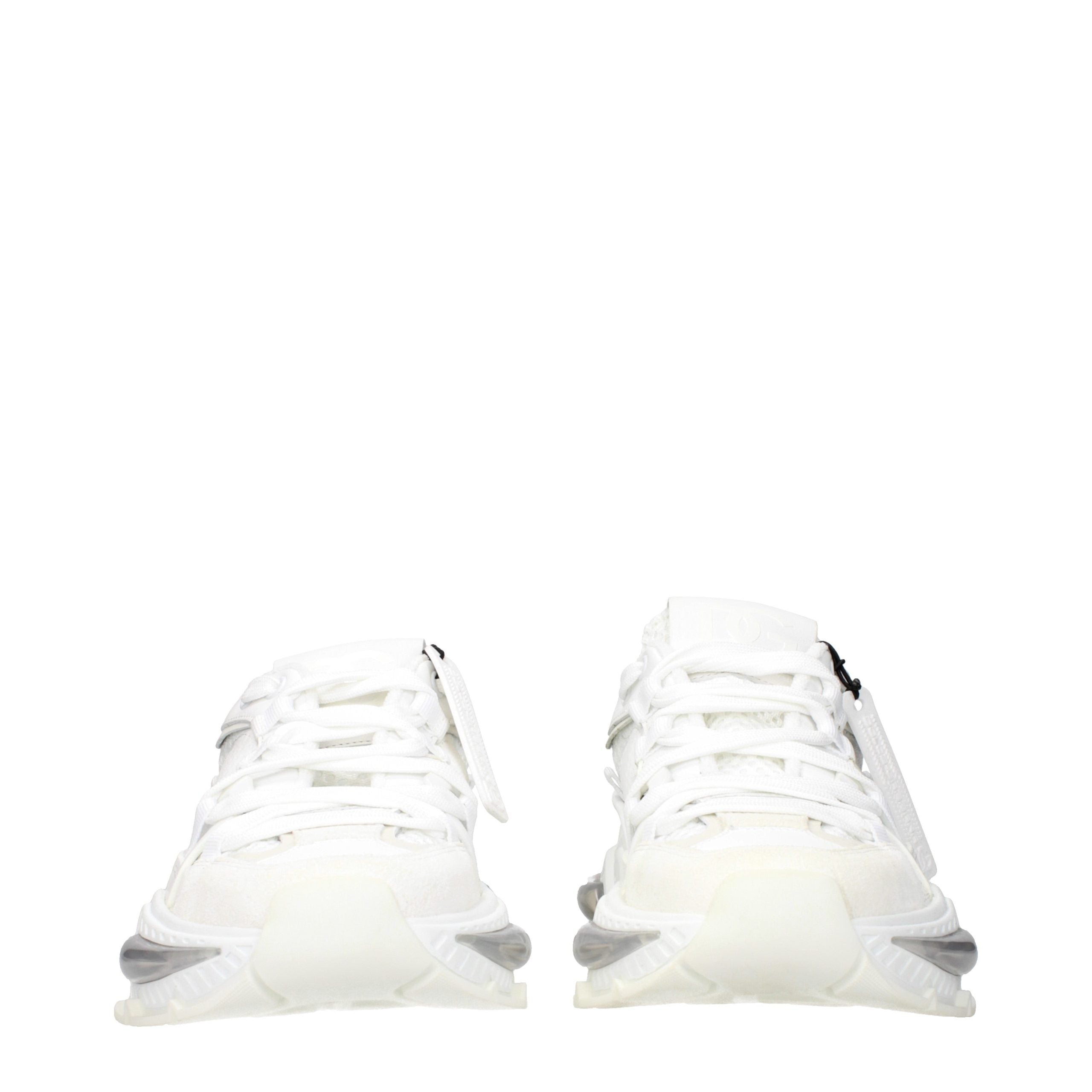 Dolce & Gabbana White Fabric Athletic Women's Sneakers
