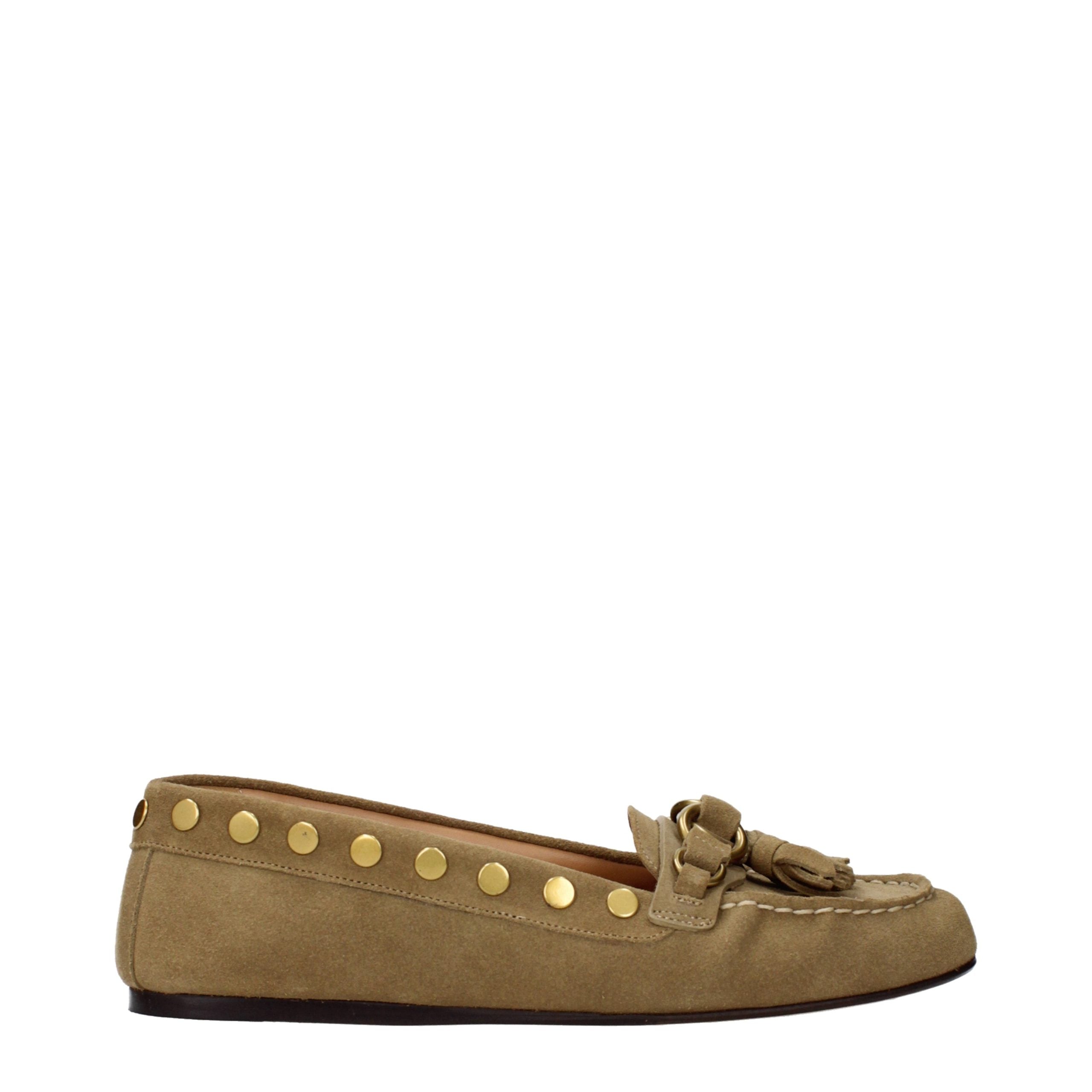 Isabel Marant Brown Leather Slip-On Women's Loafers