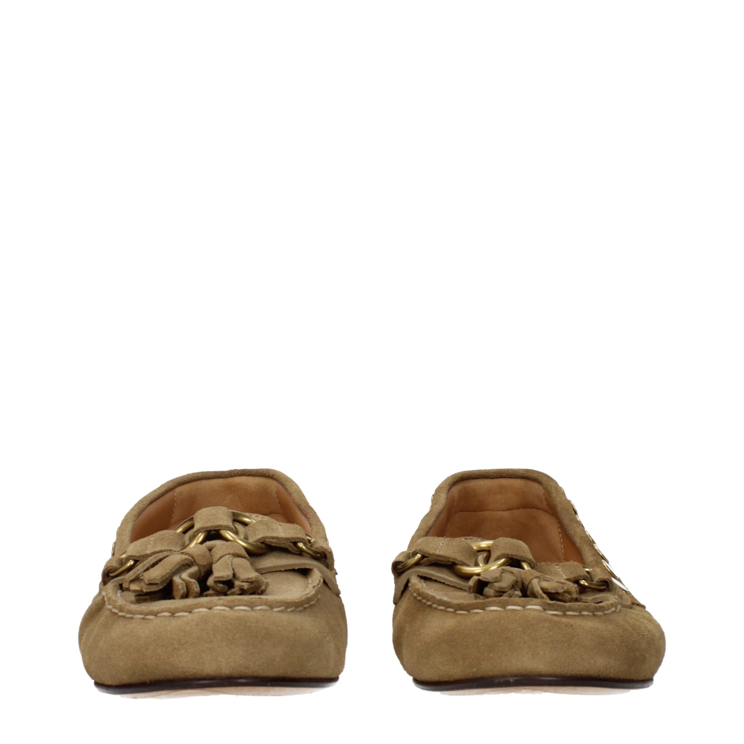 Isabel Marant Brown Leather Slip-On Women's Loafers