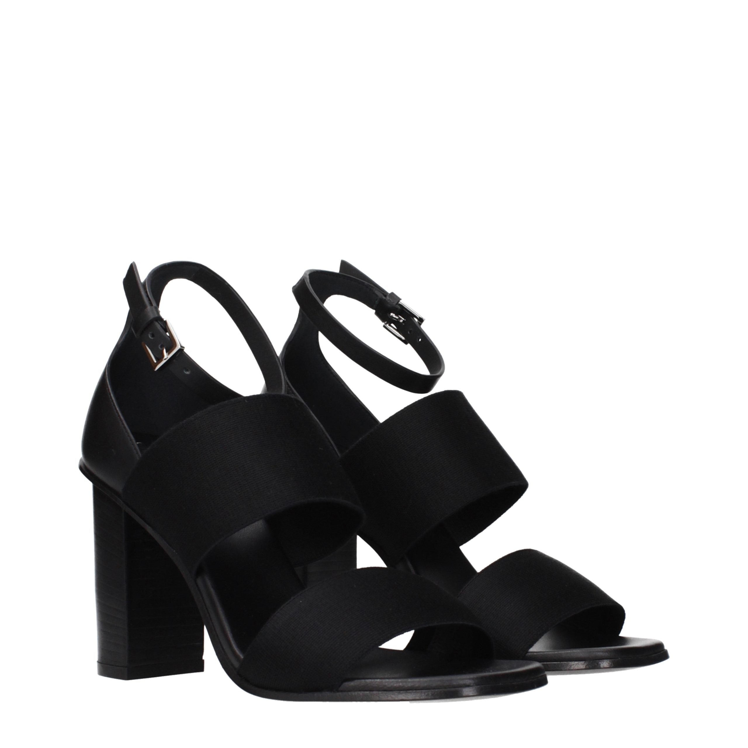 Max Mara Black Fabric Platform Women's Sandals