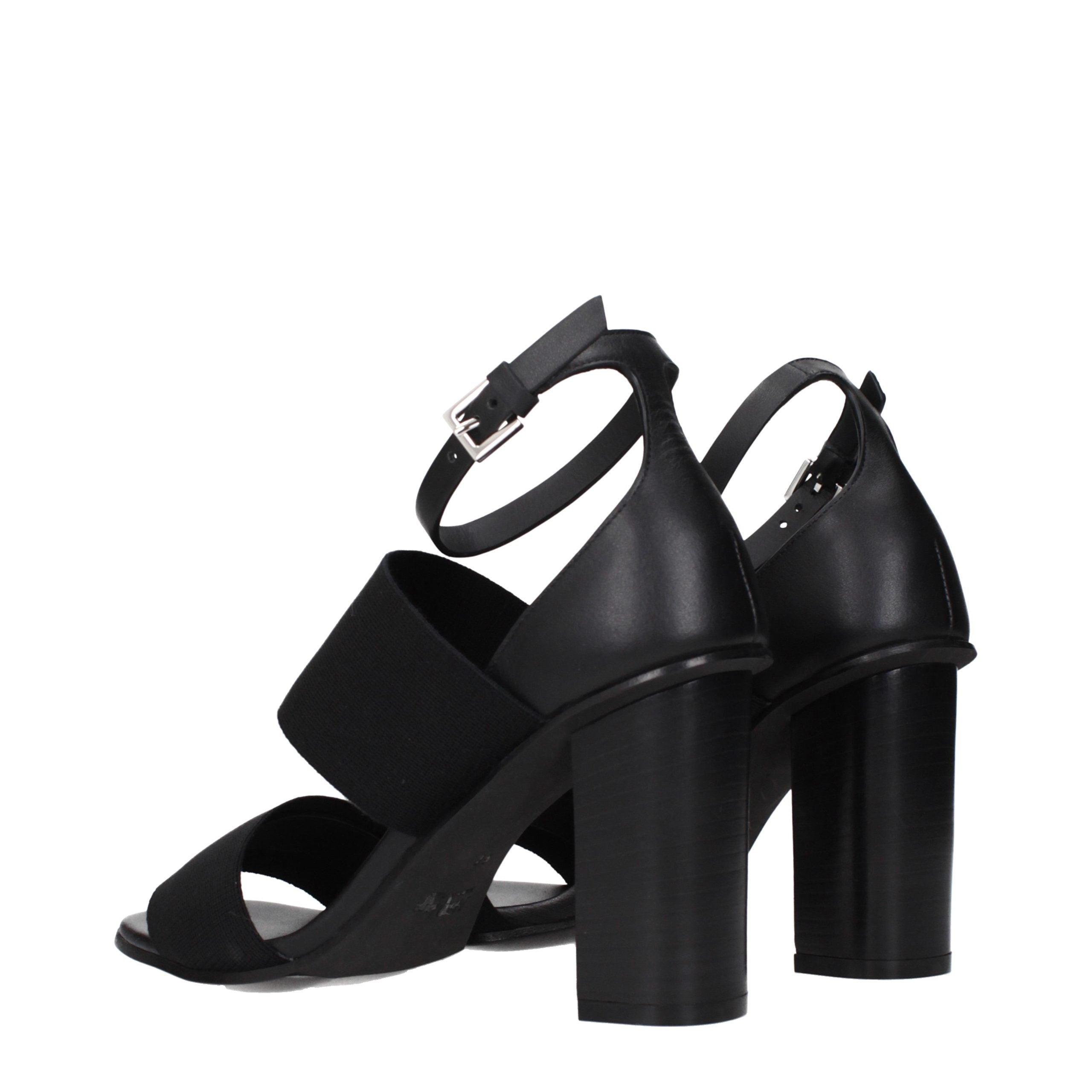 Max Mara Black Fabric Platform Women's Sandals