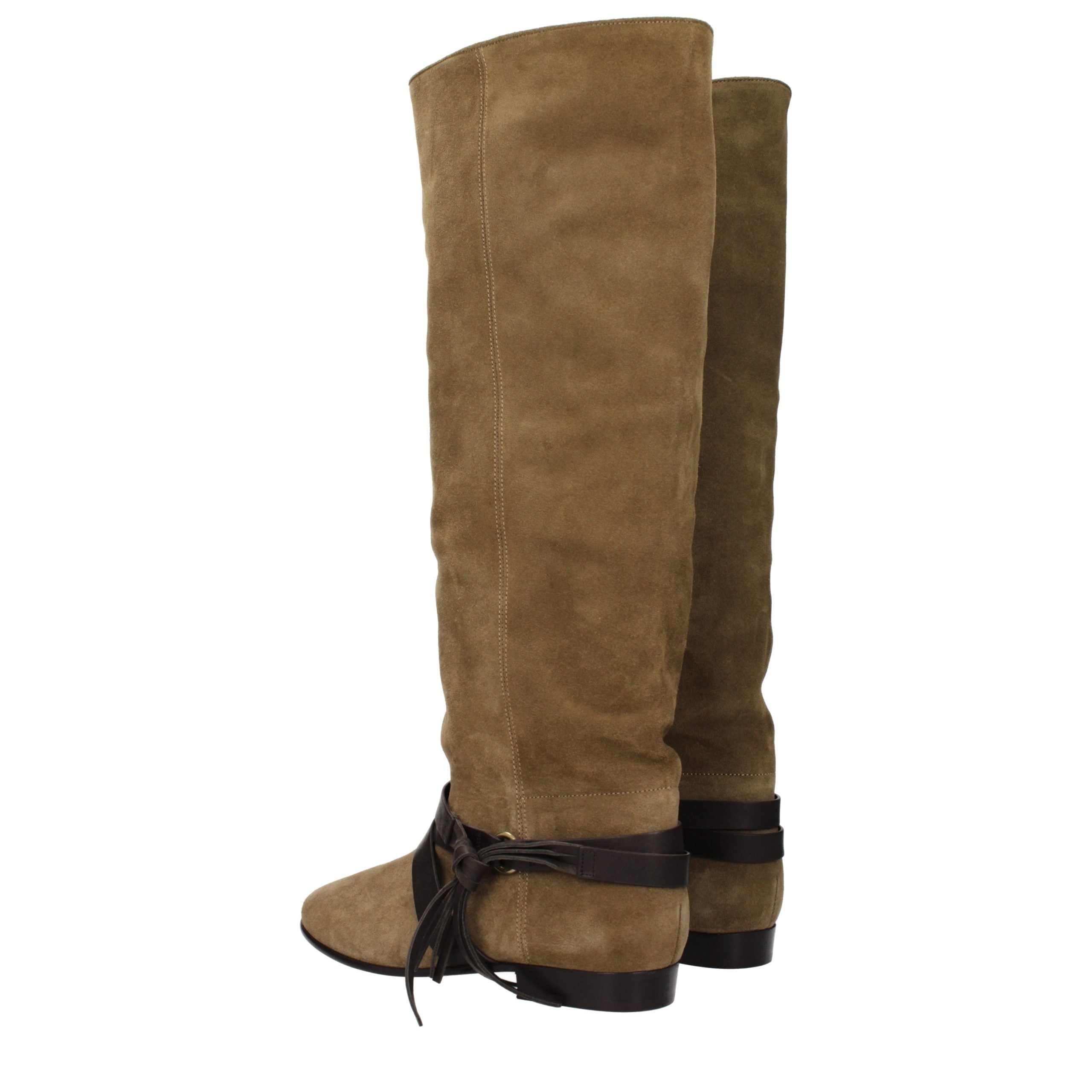 Isabel Marant Green Leather Over The Women's Knee