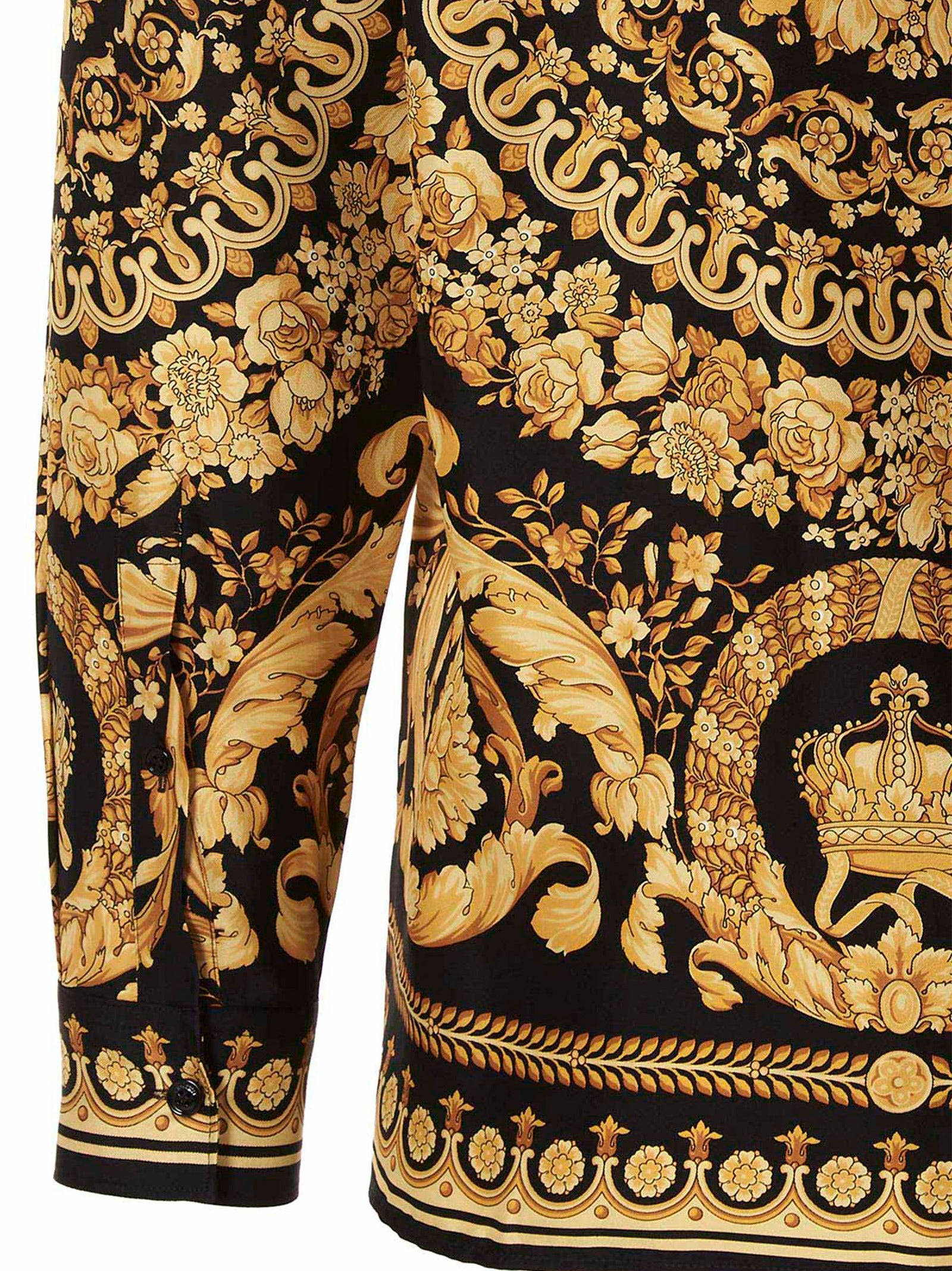Versace Gold Silk Men's Blouse