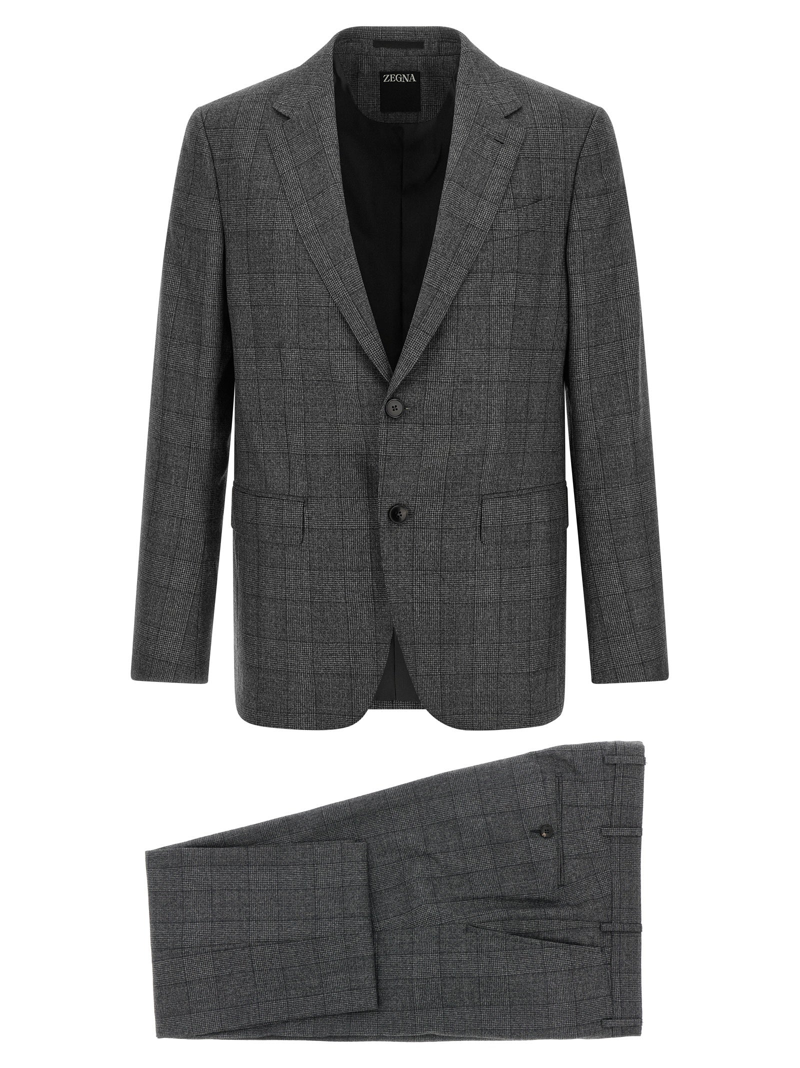 ZEGNA Gray Wool Two-Piece Men's Suit