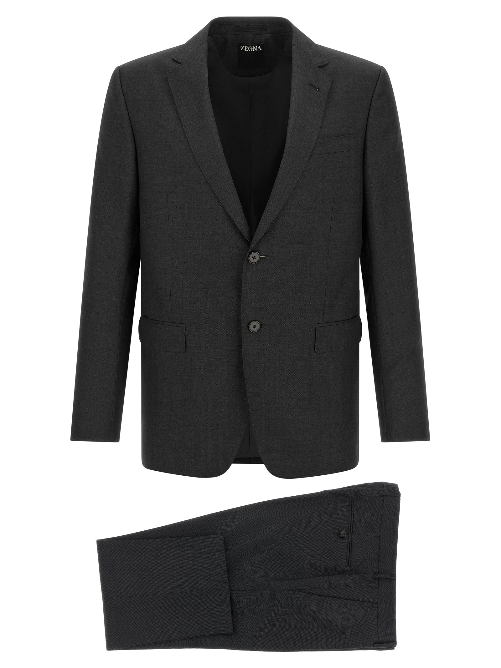 ZEGNA Gray Wool Two-Piece Men's Suit