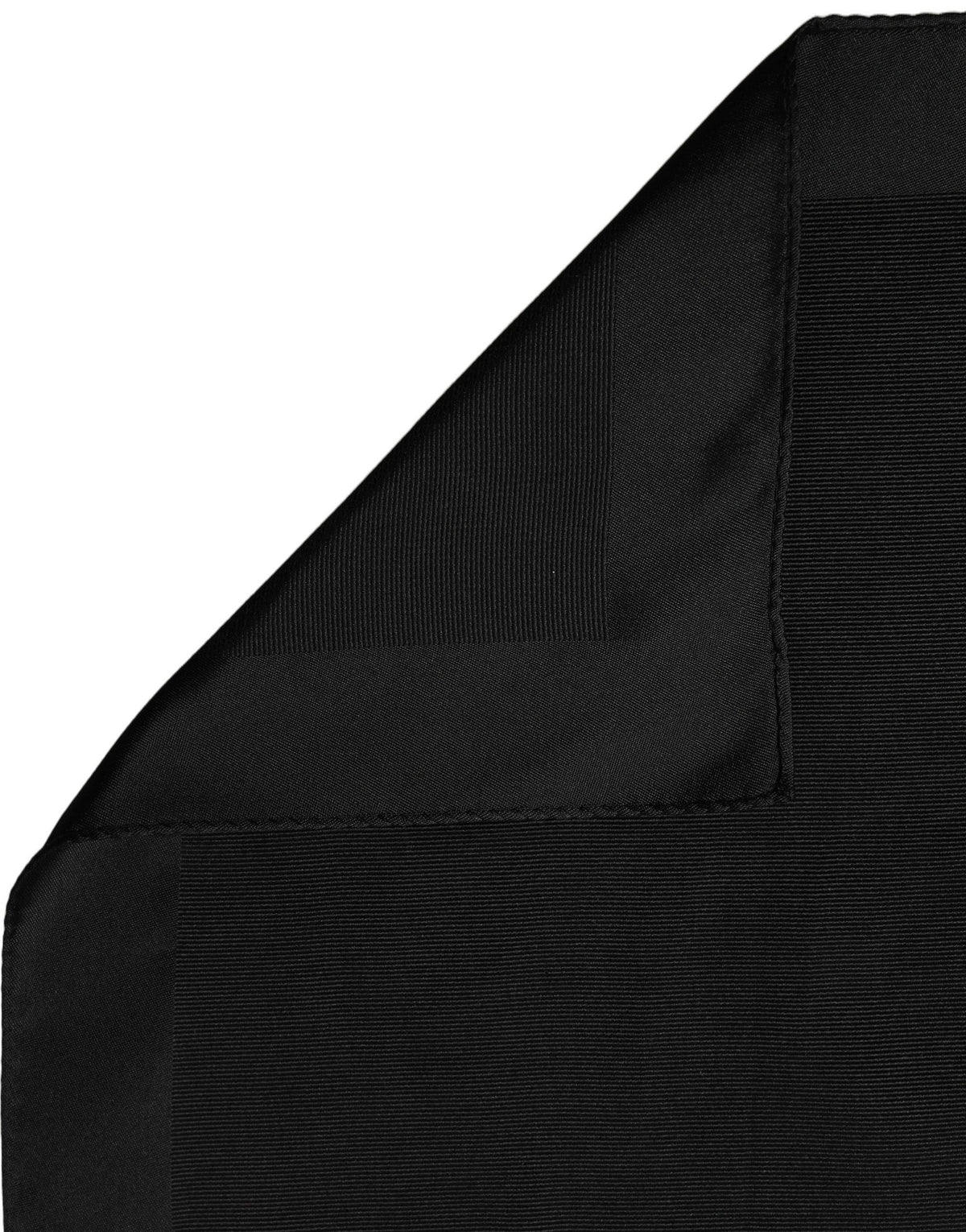 Dolce & Gabbana Black Silk Square Handerkerchief Pocket Men's Scarf