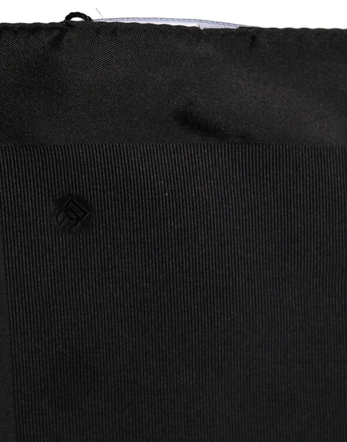 Dolce & Gabbana Black Silk Square Handerkerchief Pocket Men's Scarf