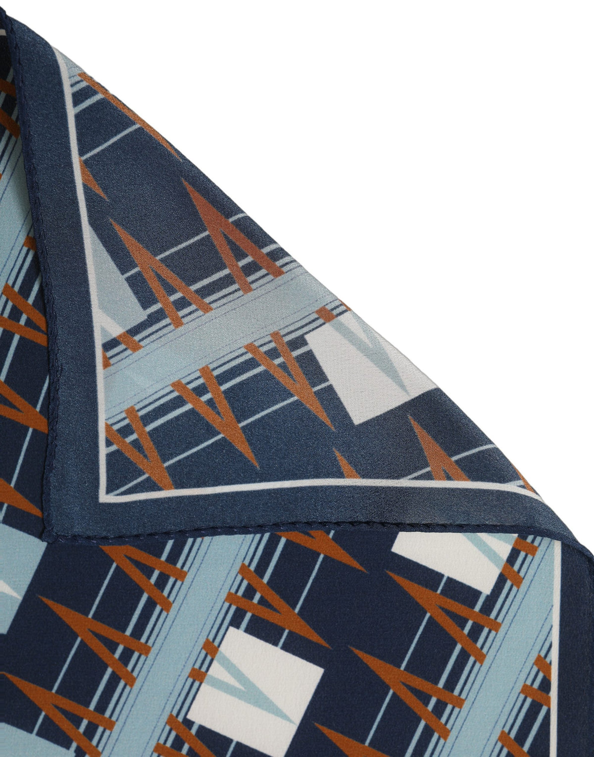 Dolce & Gabbana Navy Blue Abstract Square Pocket Foulard Men's Scarf