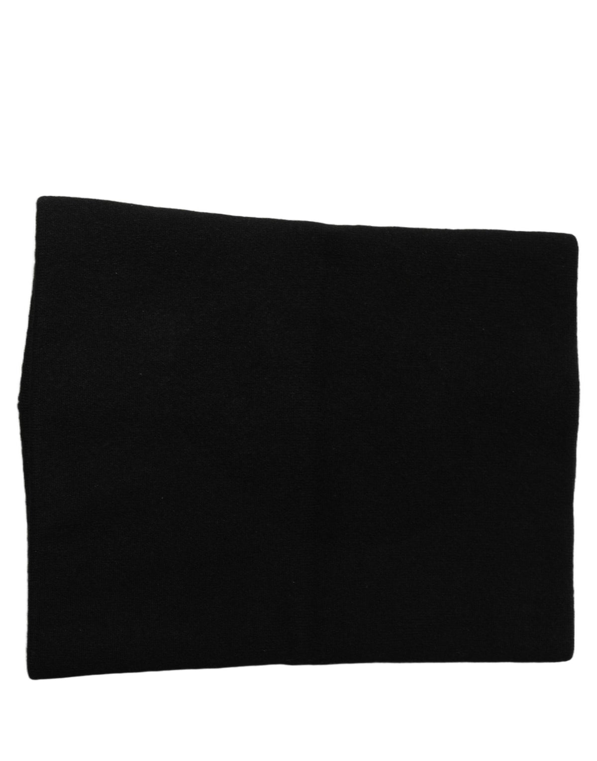Dolce & Gabbana Men Black Cashmere Knitted Neck Warmer Men's Scarf