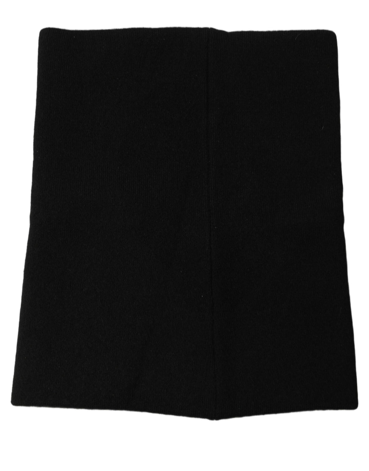 Dolce & Gabbana Men Black Cashmere Knitted Neck Warmer Men's Scarf