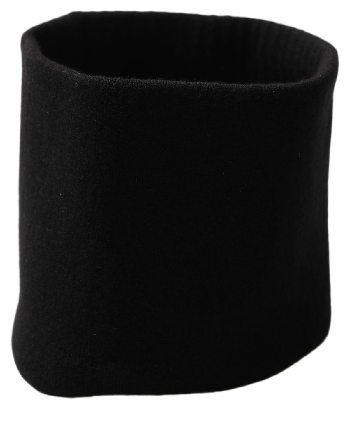 Dolce & Gabbana Men Black Cashmere Knitted Neck Warmer Men's Scarf