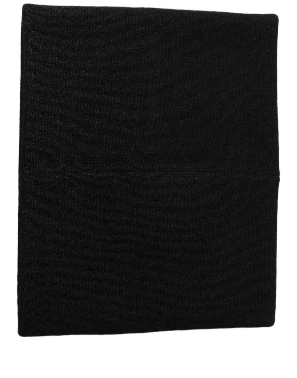 Dolce & Gabbana Men Black Cashmere Knitted Neck Warmer Men's Scarf