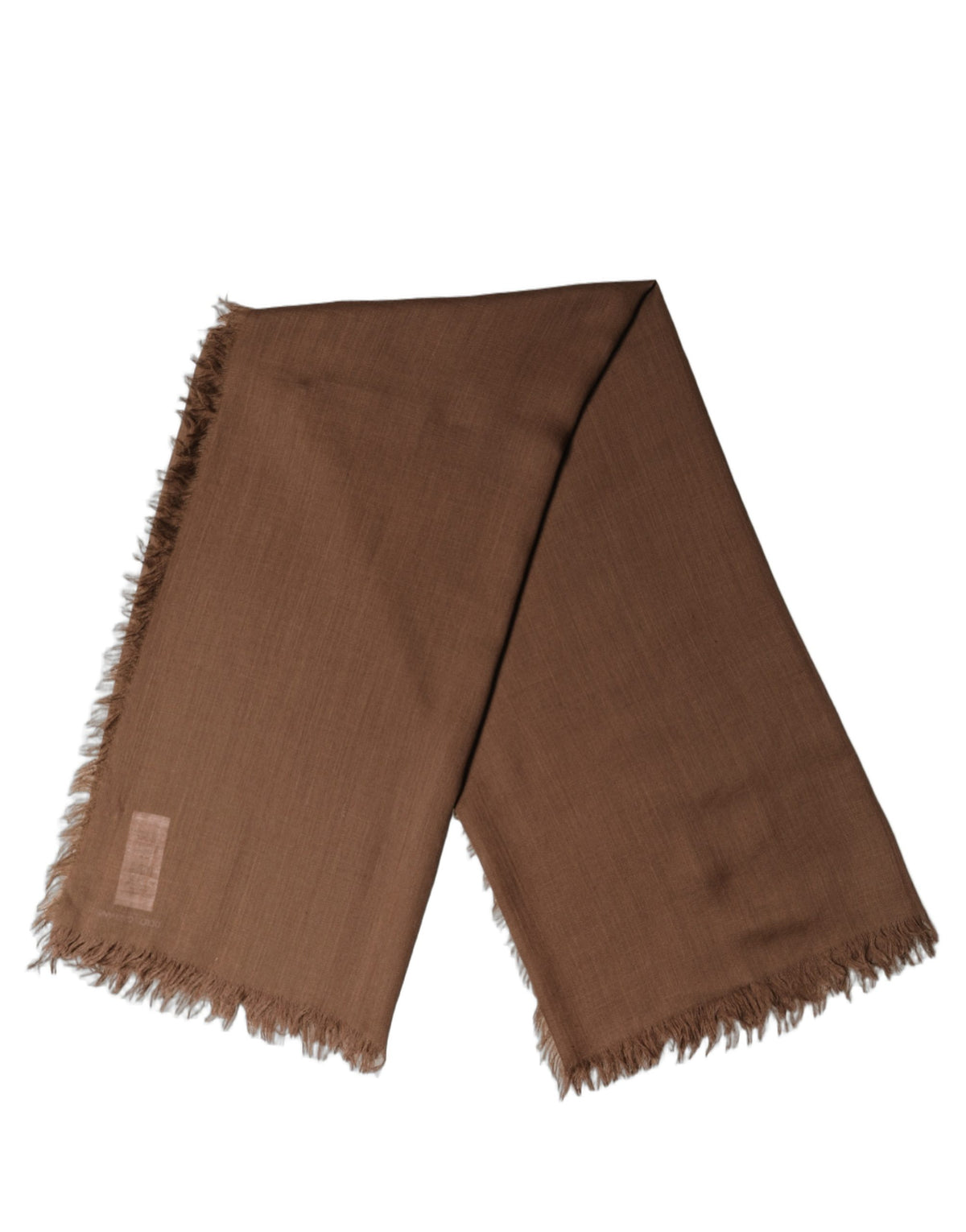 Dolce & Gabbana Brown Silk Wool Fringed Men Lace Stole Men's Scarf