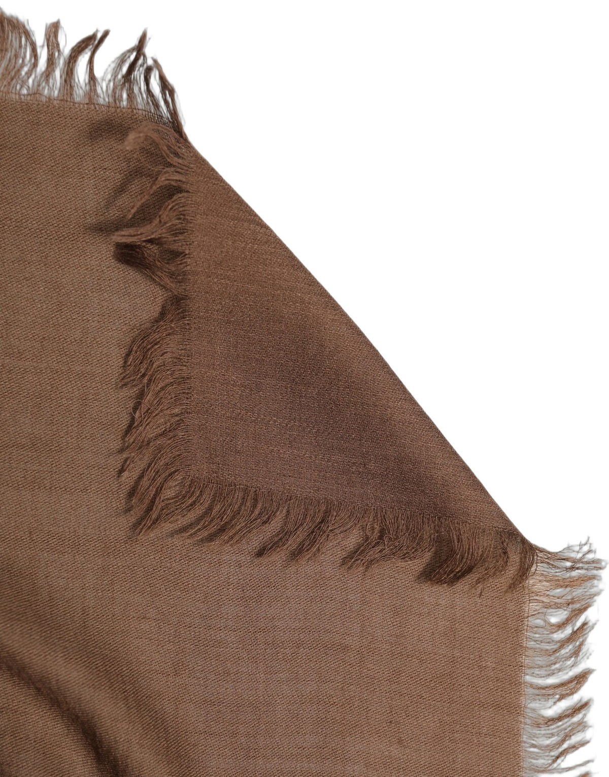 Dolce & Gabbana Brown Silk Wool Fringed Men Lace Stole Men's Scarf
