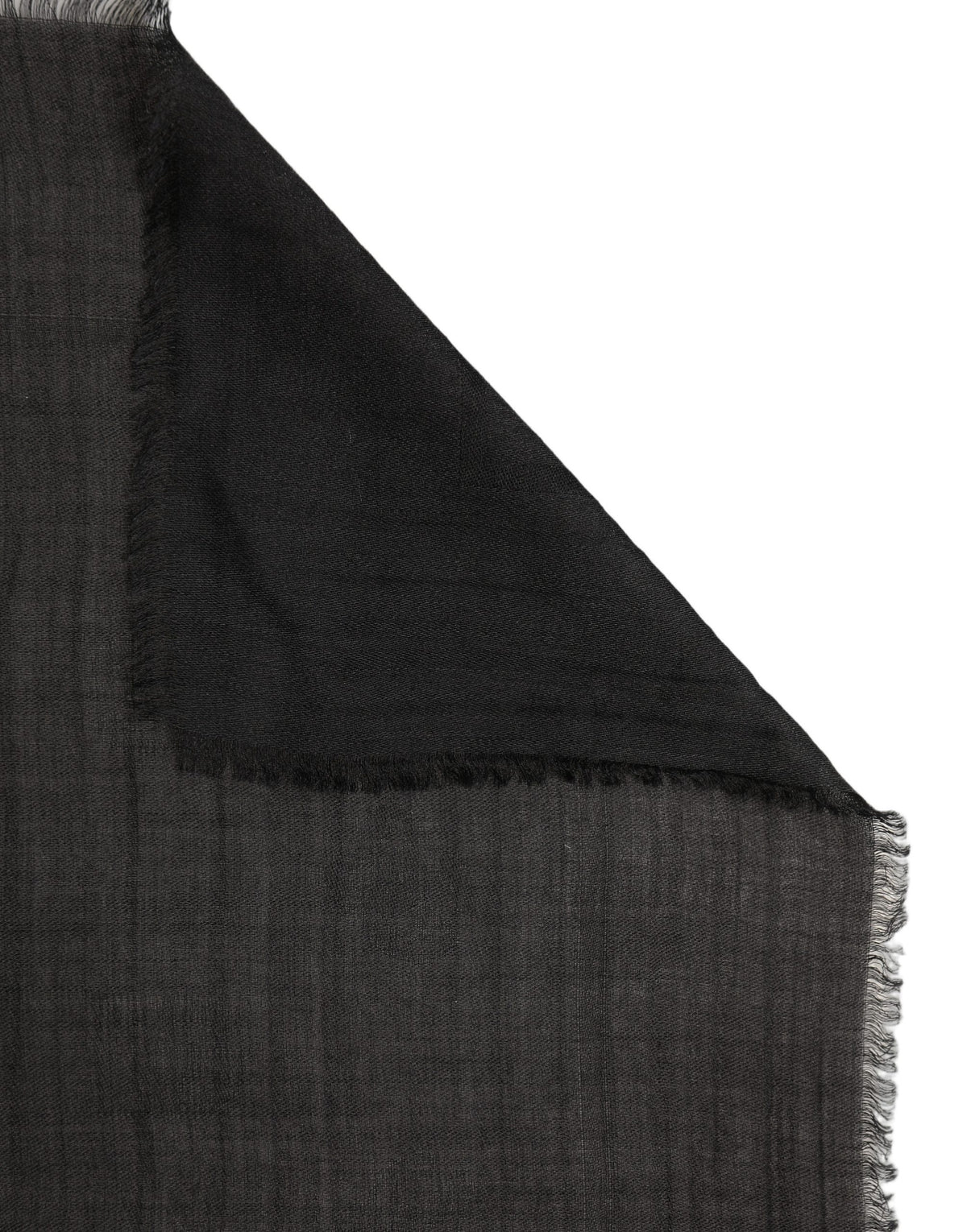 Dolce & Gabbana Black Silk Wool Fringed Men Lace Stole Men's Scarf