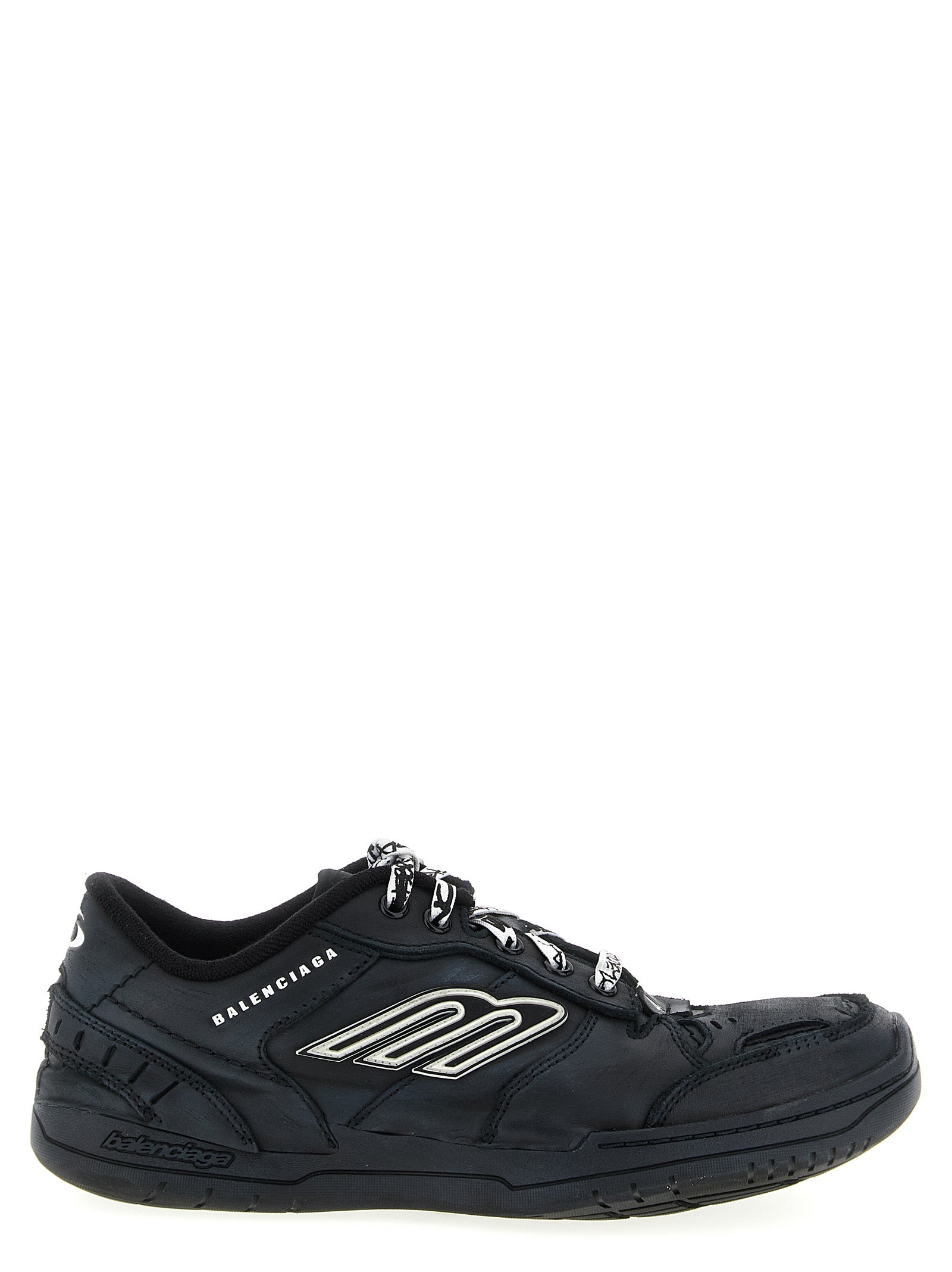 Balenciaga Black Calfskin Athletic Men's Sneakers