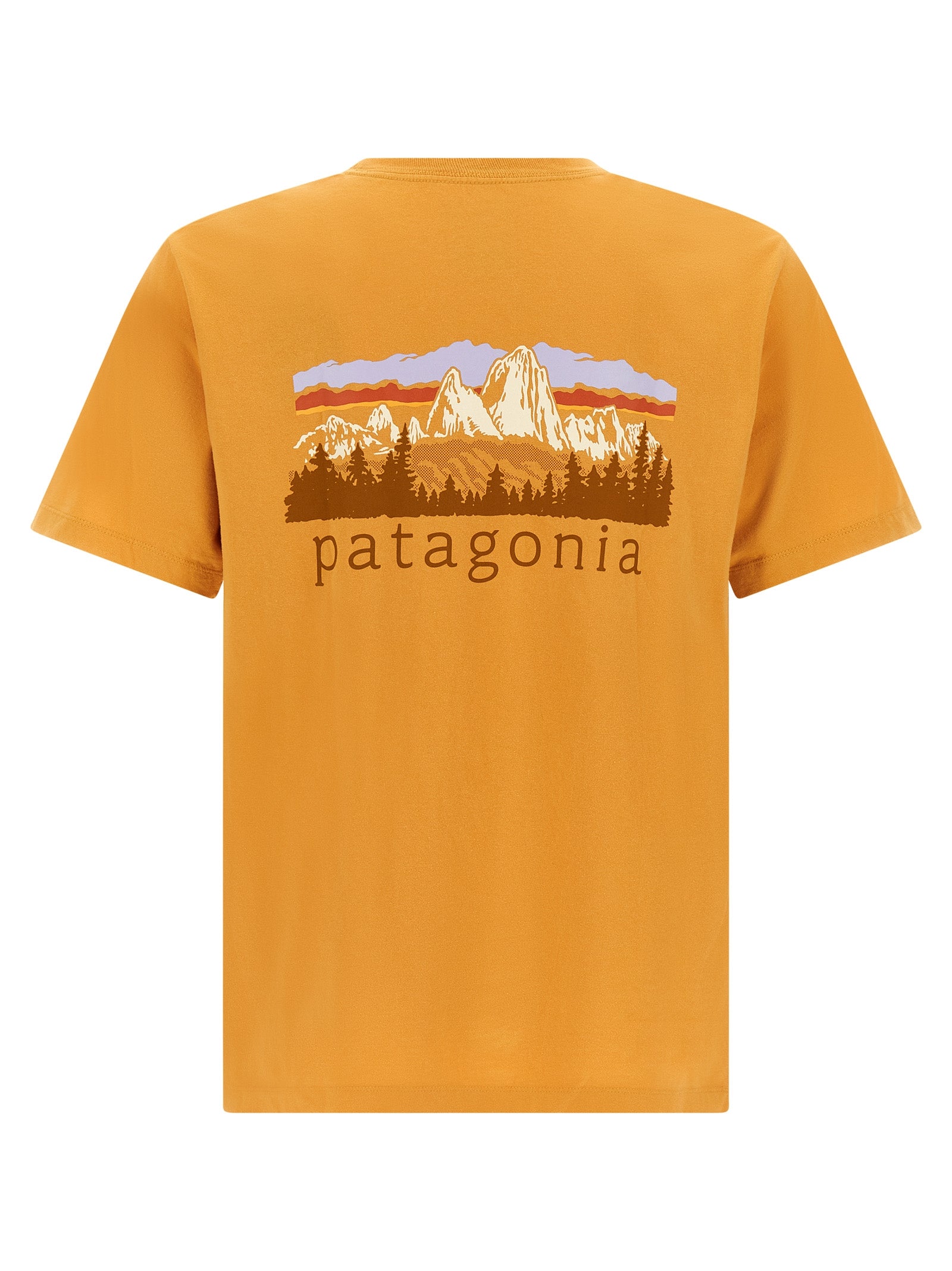 PATAGONIA Orange Cotton Men's T-Shirt